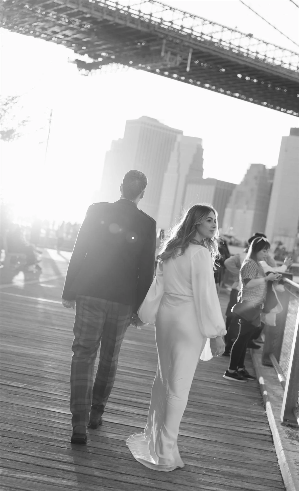 A NYC Elopement at Brooklyn Bridge Park, photographed by a NYC Elopement Photographer.