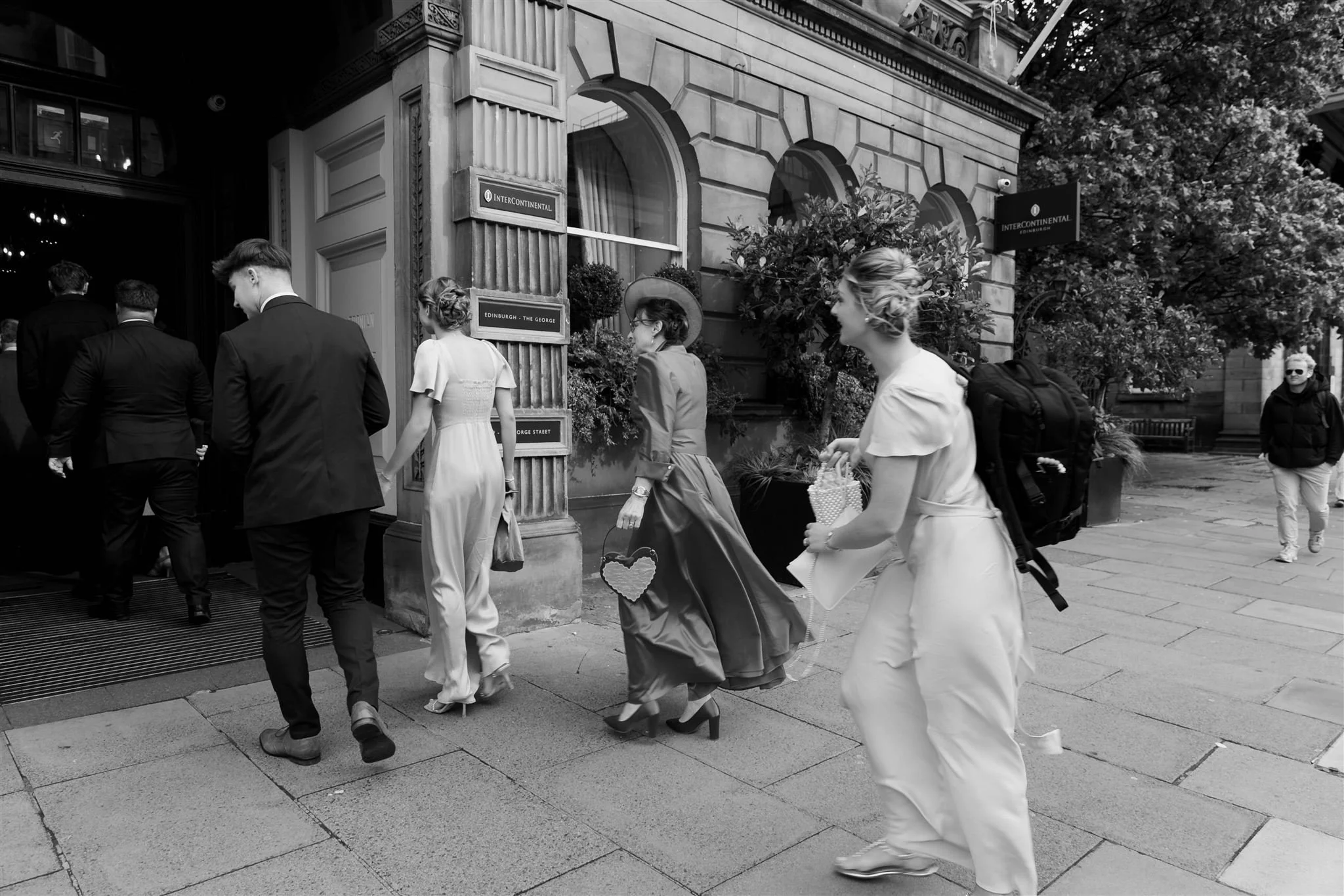 A wedding day at The InterContinental George Hotel in Edinburgh, Scotland.