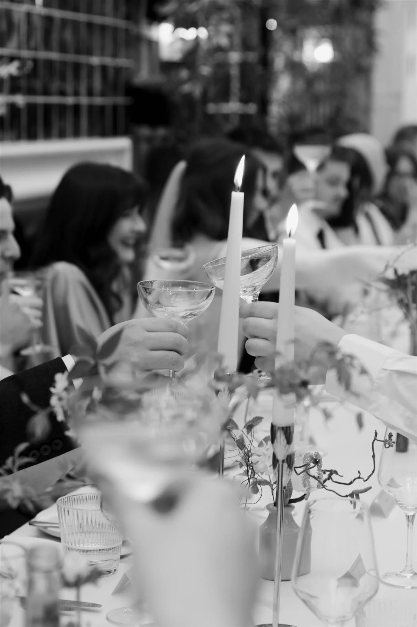 Wedding reception dinner at Gleneagles Townhouse in Edinburgh following an Edinburgh City Chambers ceremony.