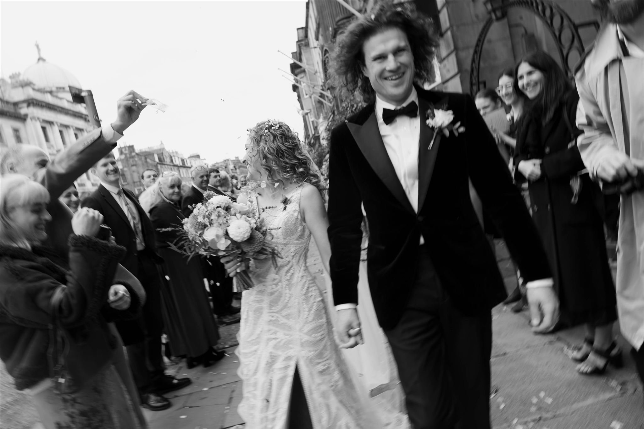 A wedding day at The InterContinental George Hotel in Edinburgh, Scotland.