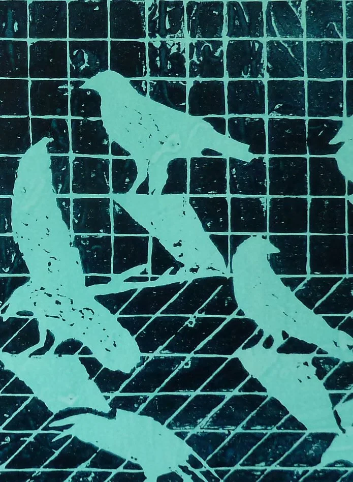 Birds 1 ·
Woodcut on paper ·
42 x 30 cm ·
£175