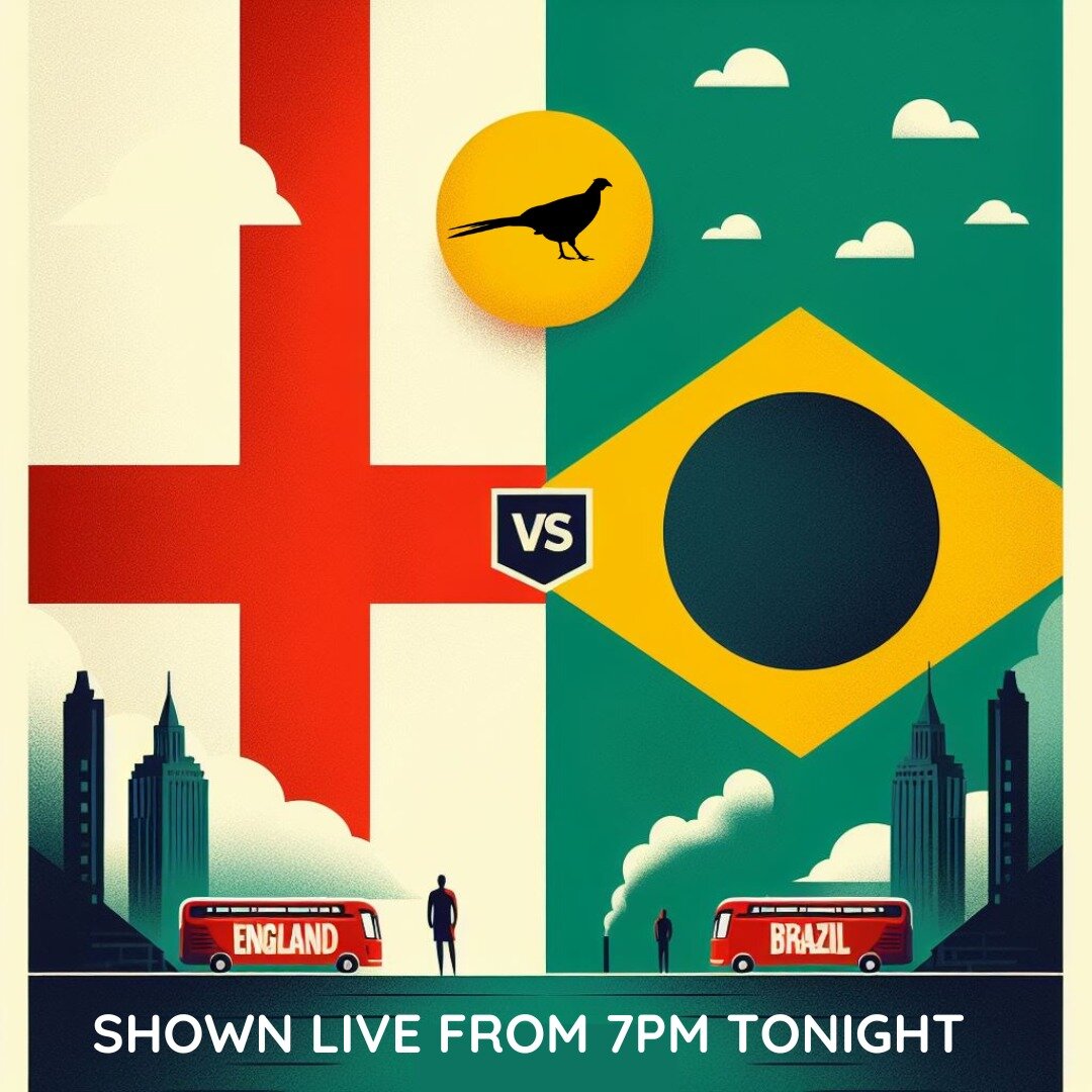 England VS Brazil - Live from 7pm here at The Pheasant!

#Football #Friendly #EnglandFC #BrazilFC #Brasilia #events #sports #SportsFans #LiveMatch #FootballFever