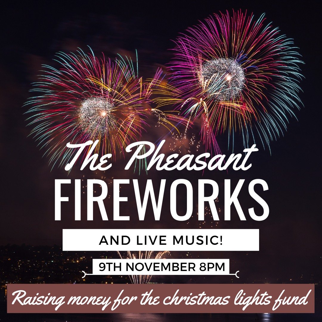 Looking for something to do Saturday? We have live music from 8pm and a firework display in the garden at 9! 
Plenty of mulled cider to keep everyone warm while watching the fireworks. 🎆🎇
Why not book a table and have some food with us first 😍