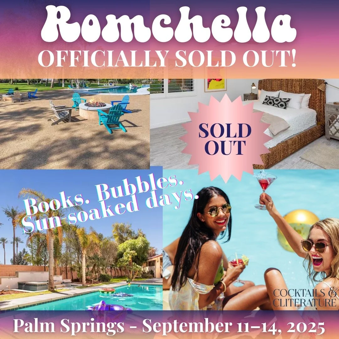 🎉✨ Romchella 2025 is officially SOLD OUT! ✨🎉

Four sun-soaked days in Palm Springs.
One unforgettable bookish escape. 💃🏾📚🍹

I can&rsquo;t wait to laugh, sip, and celebrate with this amazing group of Book Baddies in September!

Didn&rsquo;t snag