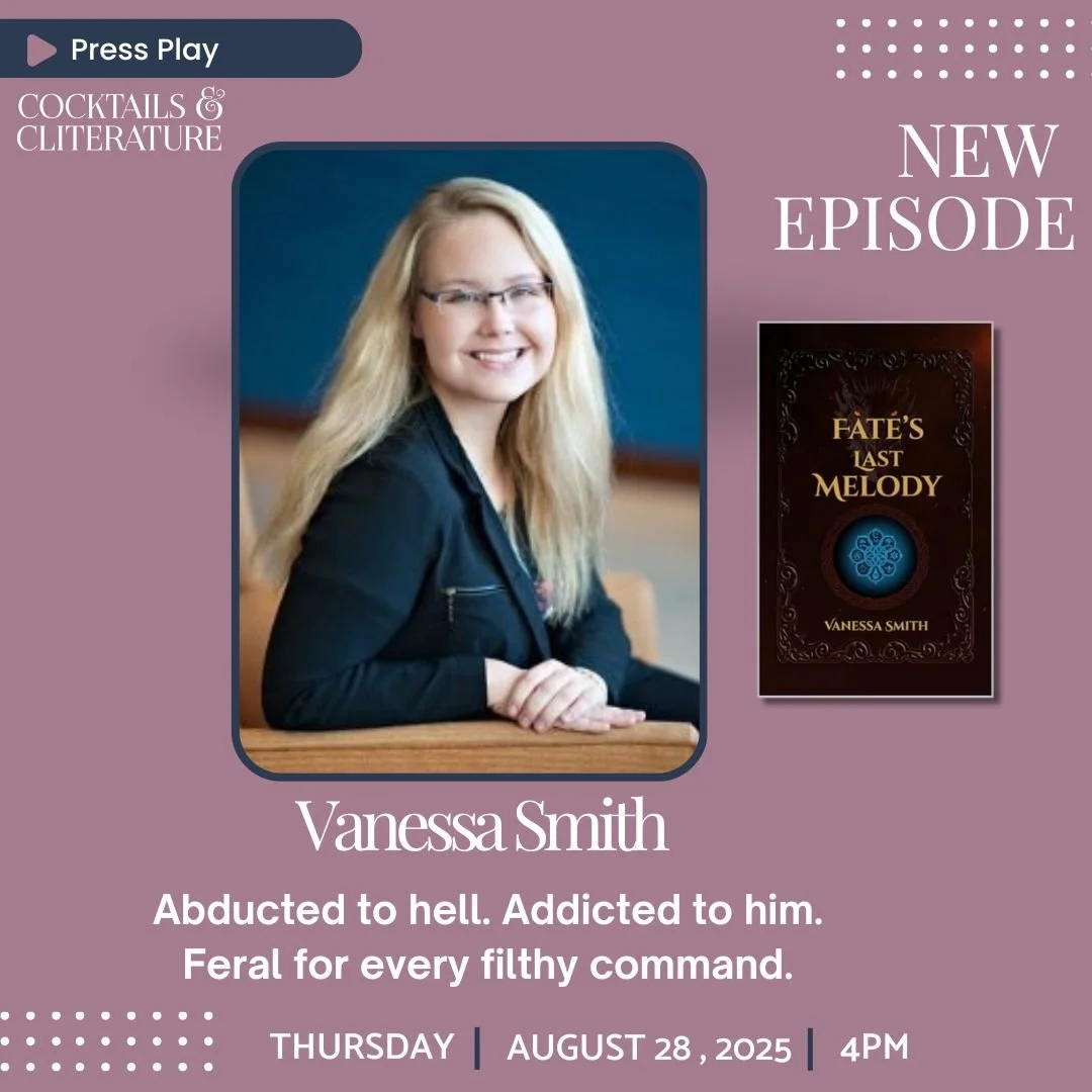 🖤✨COMING THURSDAY✨🖤

Abducted to hell. Addicted to him. Feral for every filthy command. 😈

Author Vanessa Smith aka the wicked mind behind Fate&rsquo;s Last Melody @fateslastmelody&mdash;is joining us this week on Cocktails &amp; Cliterature to te