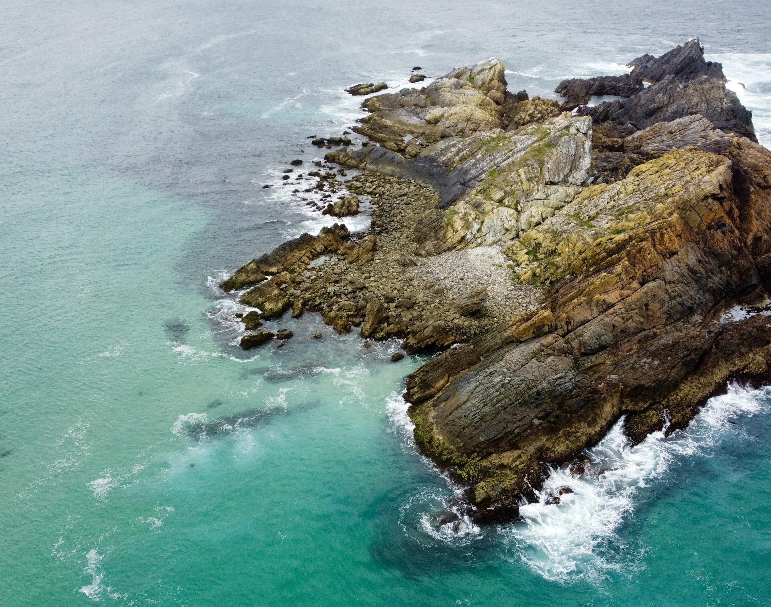 Aerial drone photograph of Seal Rocks on the Barrington Coast, captured by Sydney lifestyle and branding photographer Jennifer Borg.