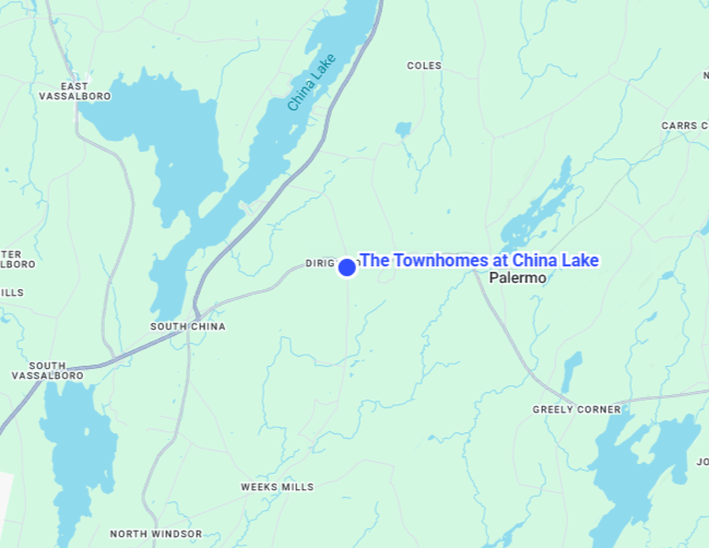 Map of the townhomes at china lake