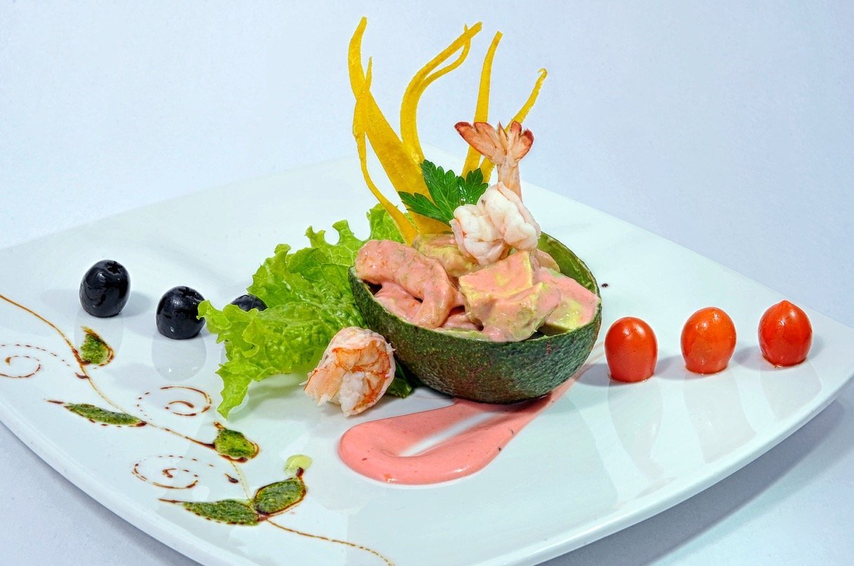 Avocado and shrimp cocktail