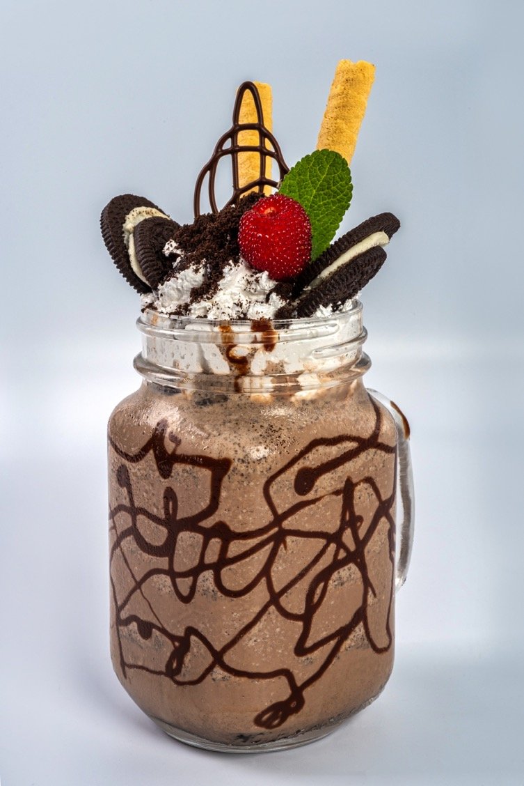 Oreo and chocolate milkshake