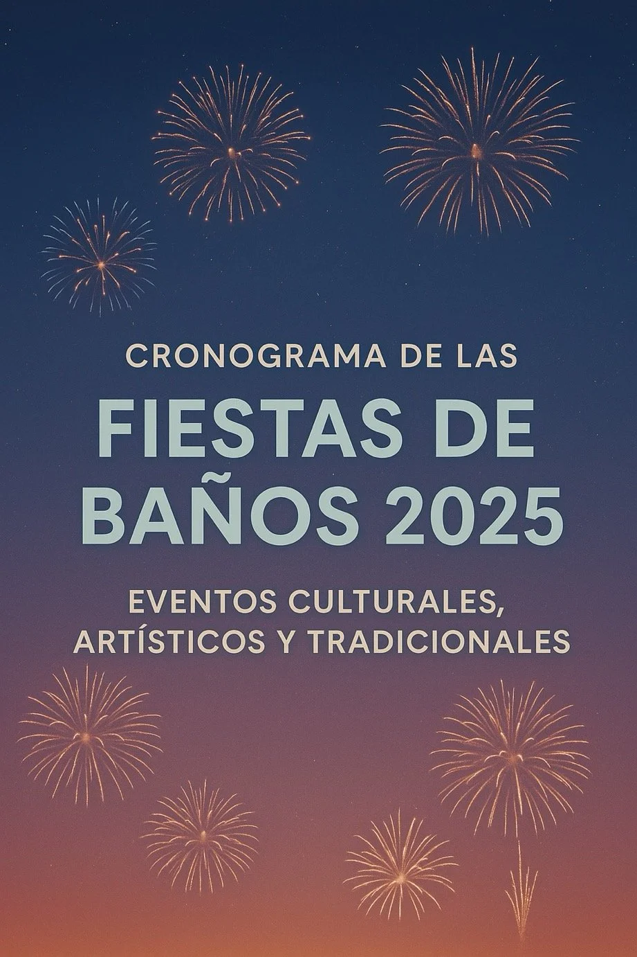 Official program for the Baños Festival Baños