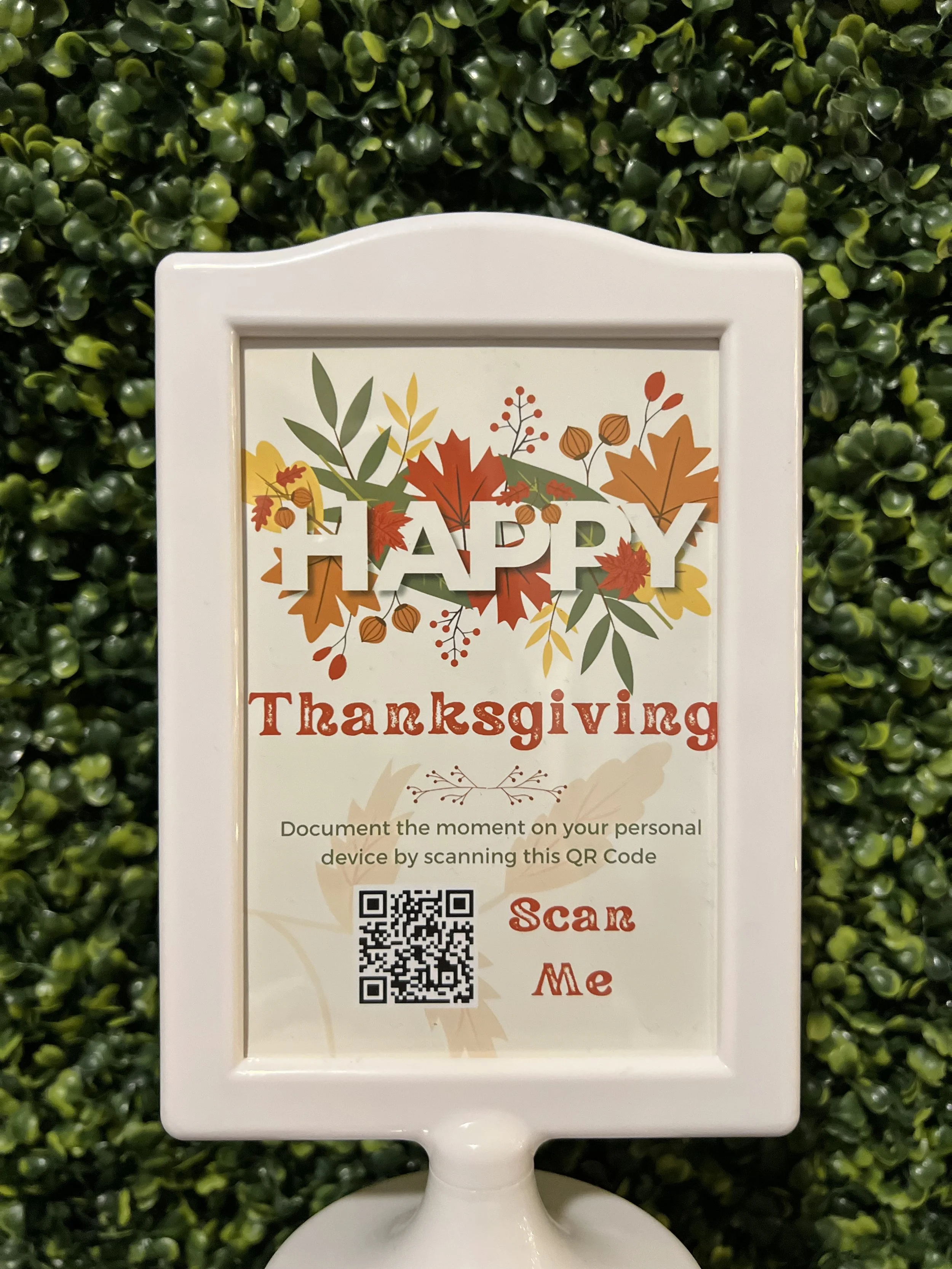 White Custom Photo Sign