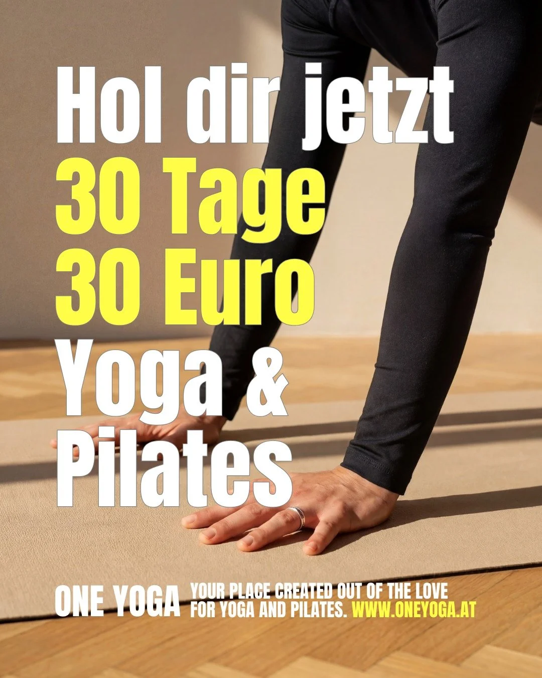 30 TAGE. UNLIMITED. NUR 30 &euro;
30 Tage lang.

Alle Klassen.
So oft du willst.

Yoga &amp; Pilates &ndash; zum Reinschnuppern, Ausprobieren, Wiederkommen.
Verschiedene Styles, verschiedene Vibes.

Alles mit einer klaren Intention:
👉 Dich f&uuml;r 