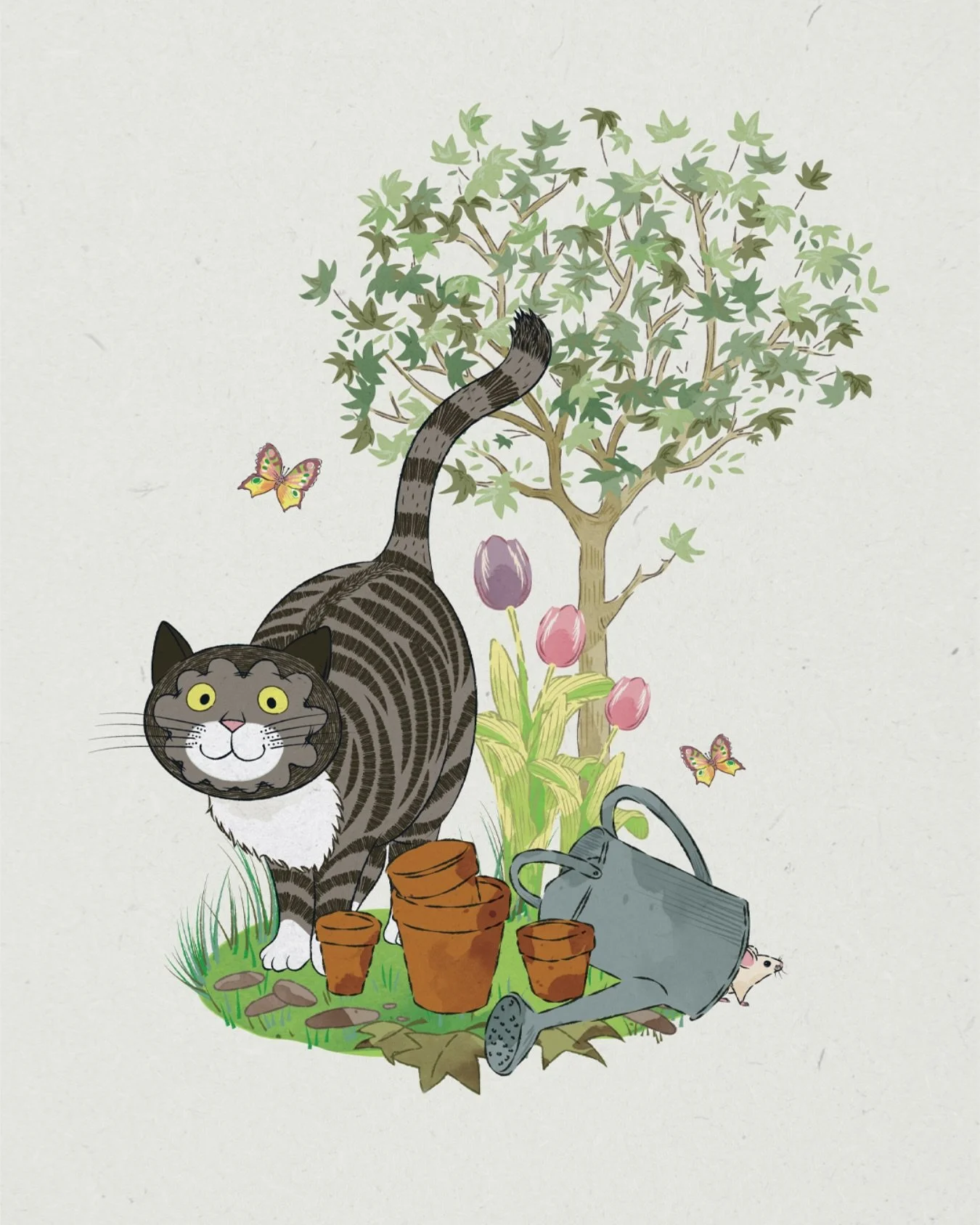 Spring is finally here and Mog is enjoying spending time in her garden 🌸🐾

#MogsBadThing #HarperCollinsChildrensBooks #JudithKerr #TigerMogandFriends