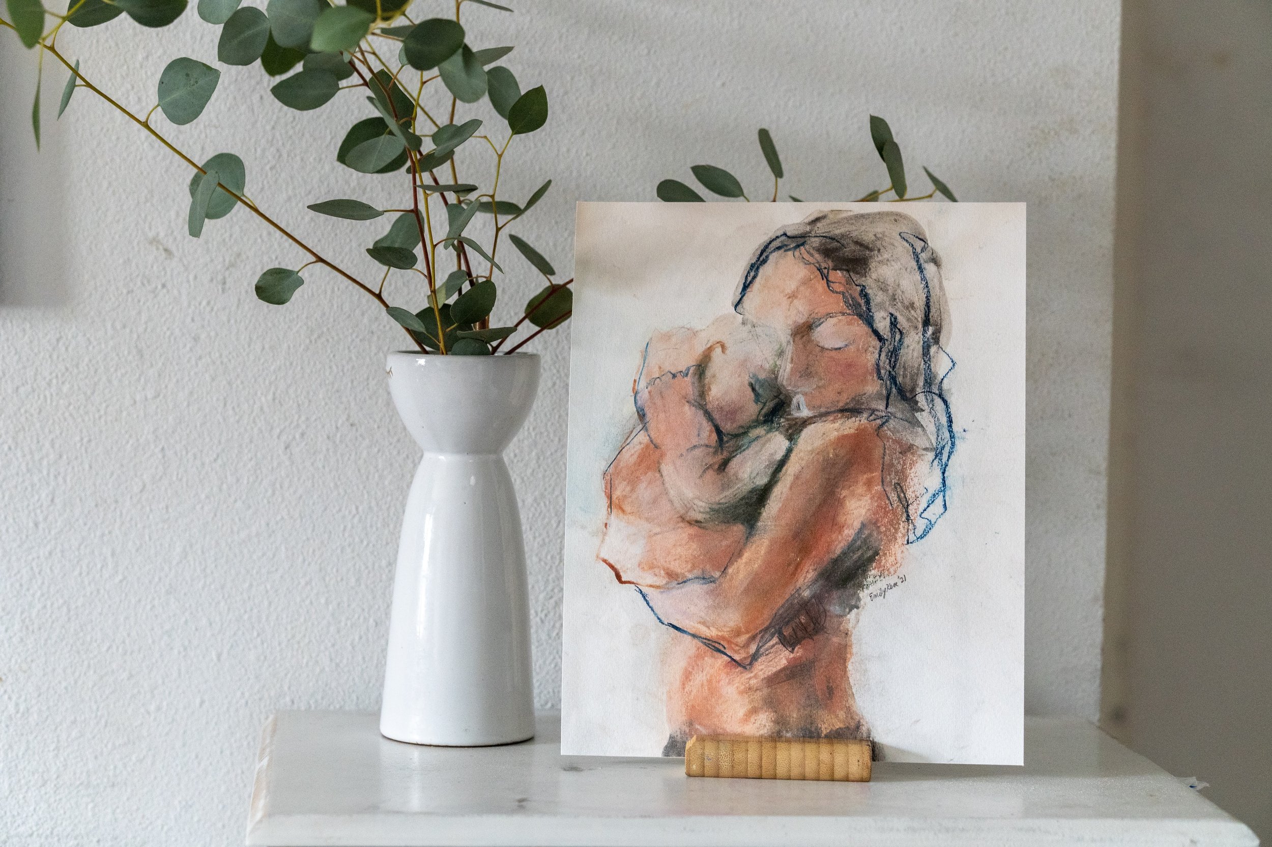 "Mama, Baby, Blue" print
