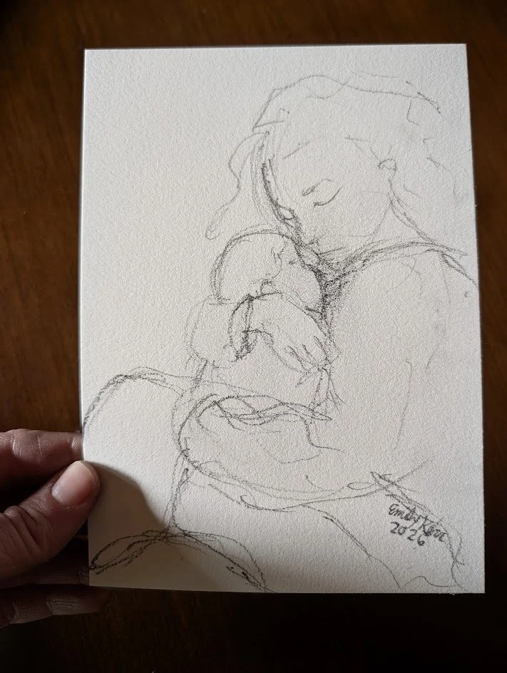 All My Love Line Drawing 5in x 7in