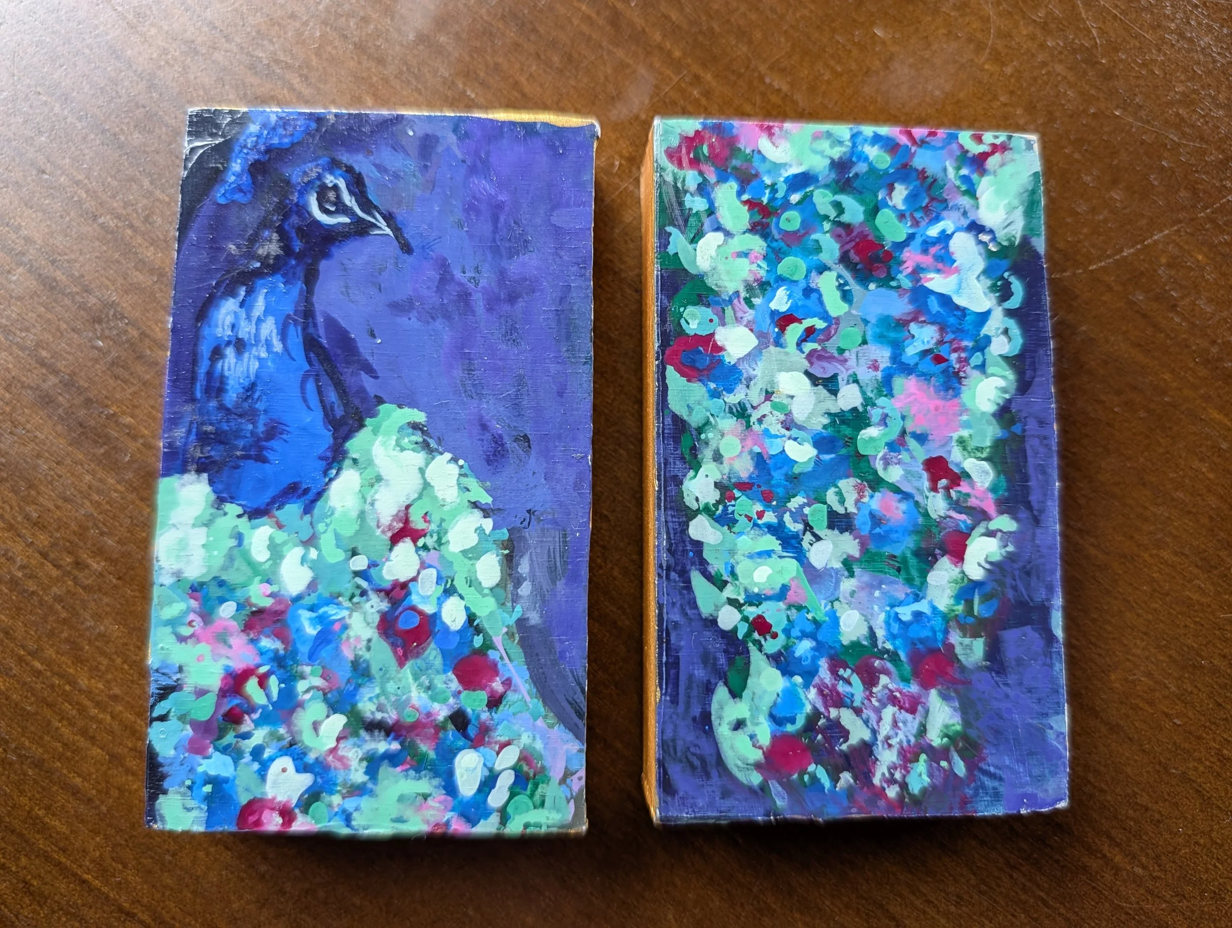 Peacock Diptych