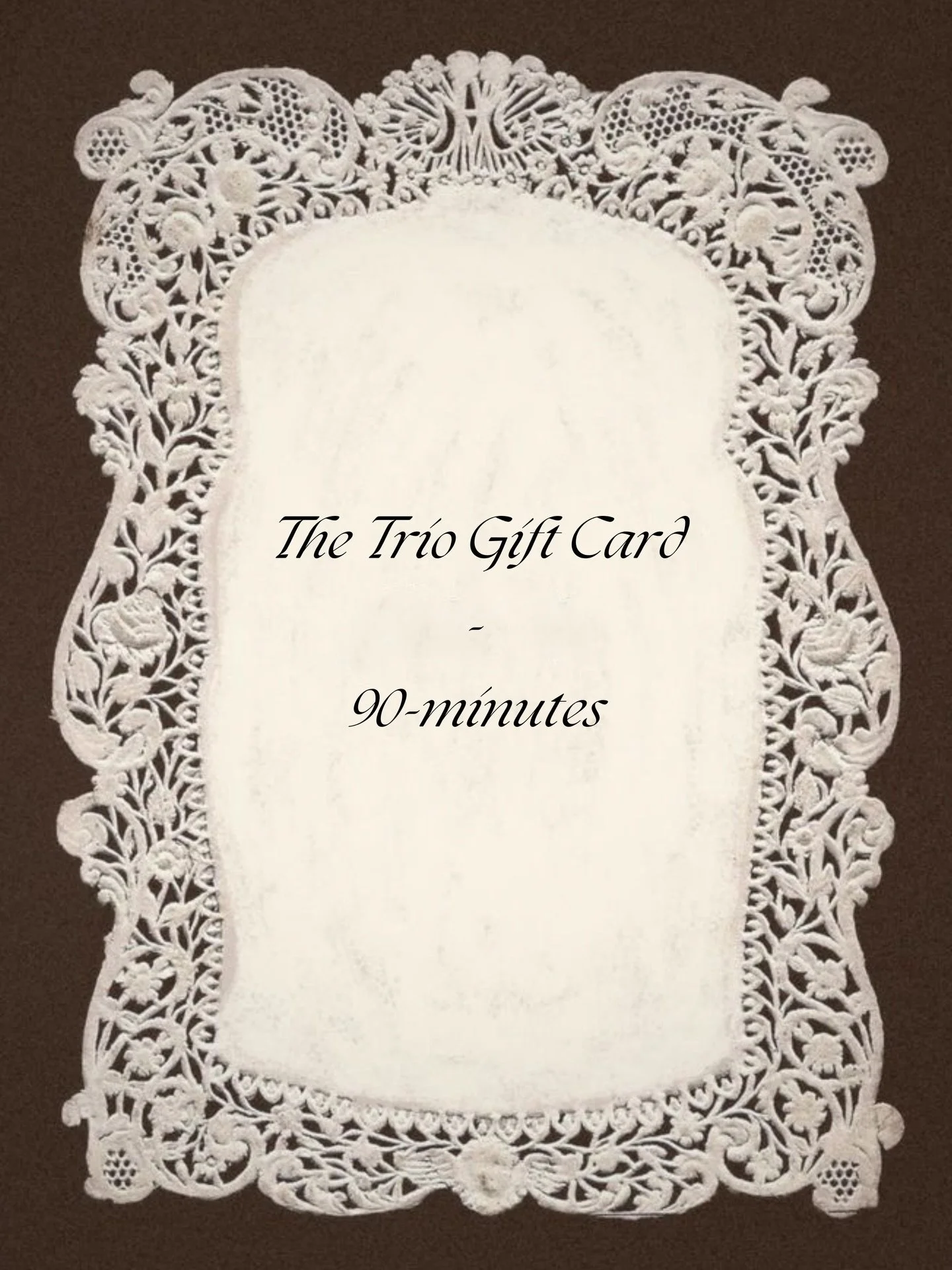 THE TRIO GIFT CARD &bull; 90-MINUTES

The best last minute holiday gift. Three 90-minute private sessions with Belle. Made for every level. Link in bio.