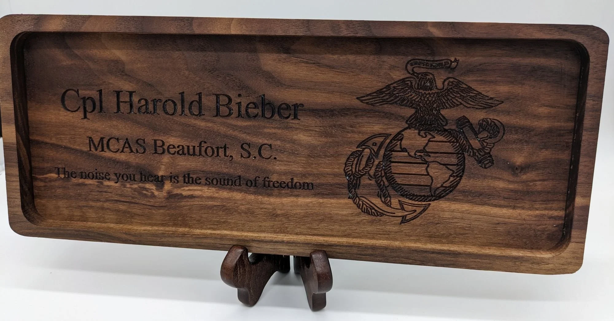 USMC Personalized Catchall Tray