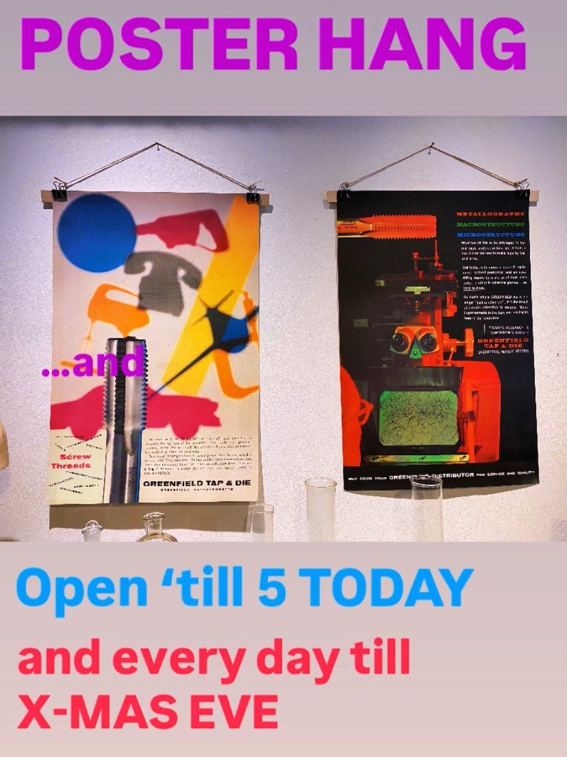 Fresh&hellip;1960s CIRCA GTD POSTERS
Hangin&rsquo; out in the store&hellip;
Come on OVAH🥰

#greenfieldtapanddie #poster #1960s