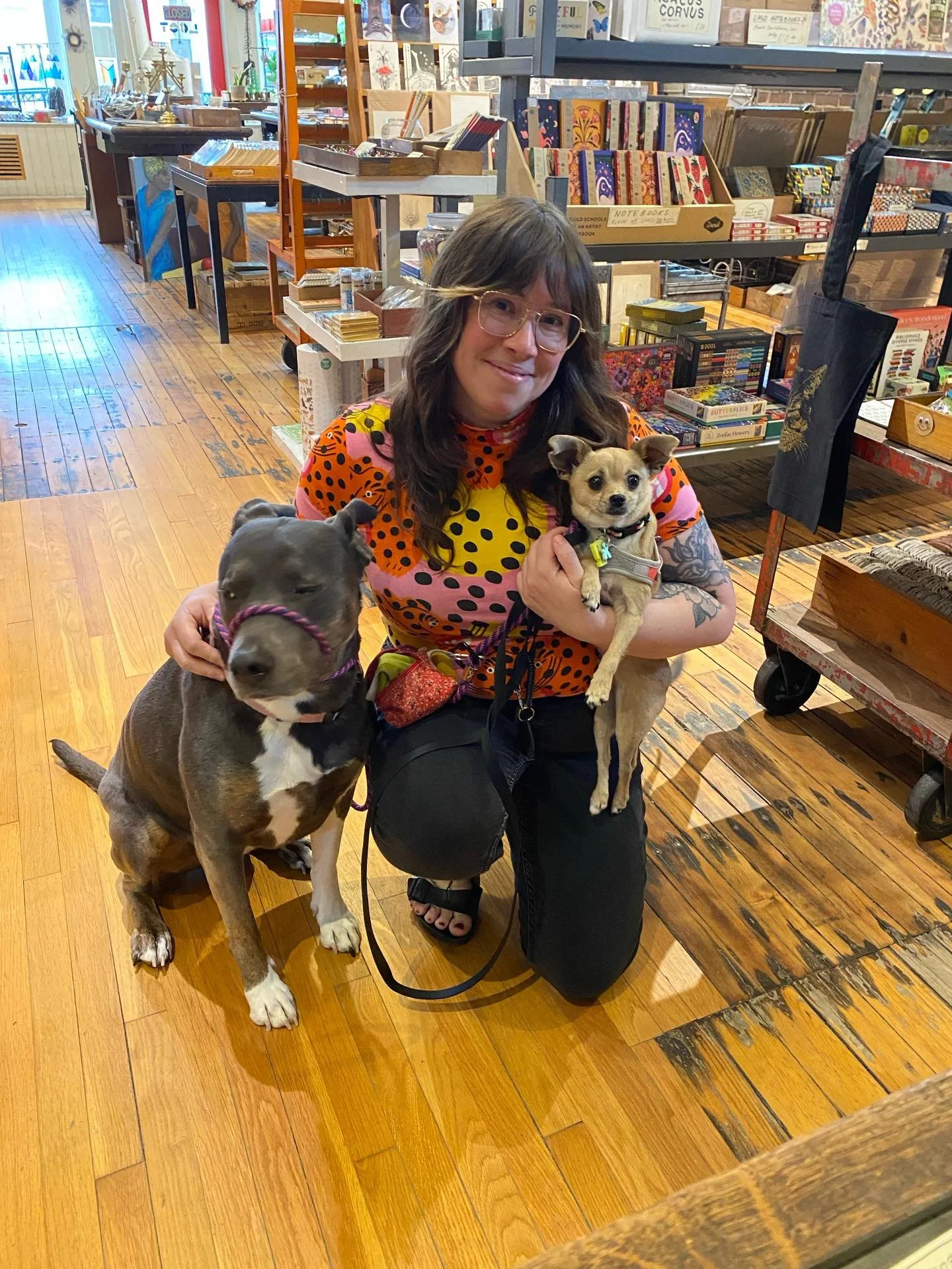 Colee popped by with these two sweeties, Winnifred and Richard Theodore Cheese 🥰

#doggos #welovedogs #downtownturnersfalls
