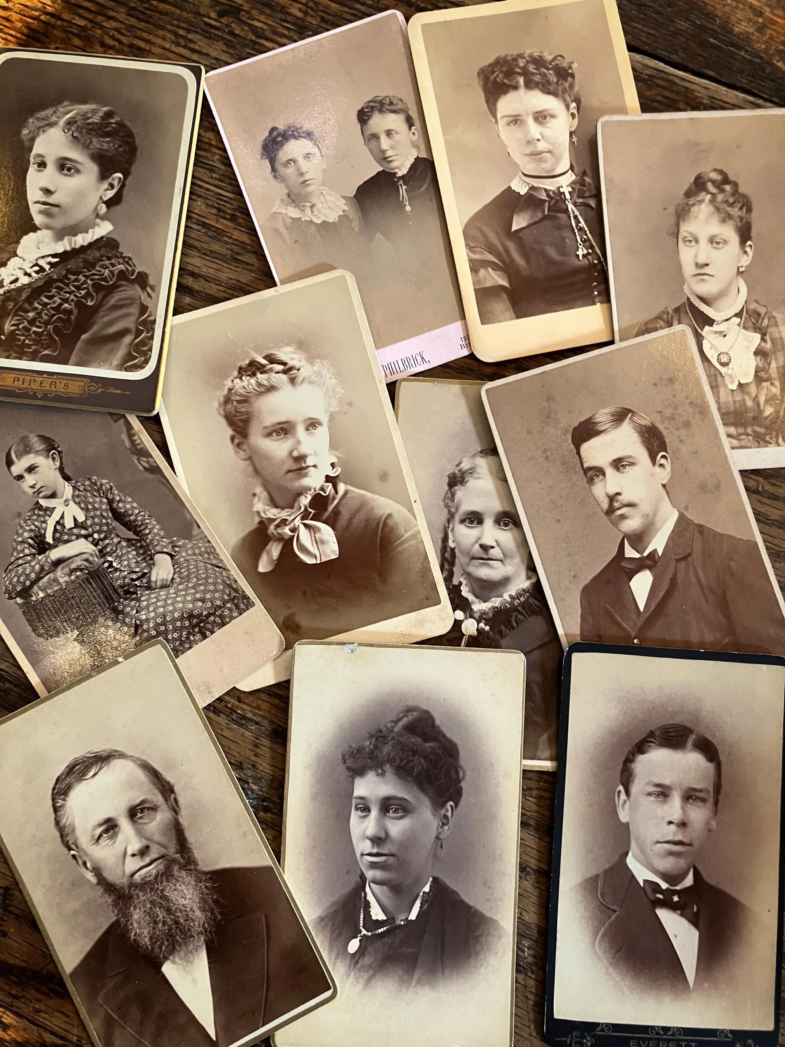 get some instant ancestors with these little c1860s cartes de visite 🎞️ we&rsquo;ve got a lot of them! get them in our vintage photography sale in the shop june 27th &amp; 28th 📷 

#cartesdevisite #vintagephotos #1860s #loottheshop