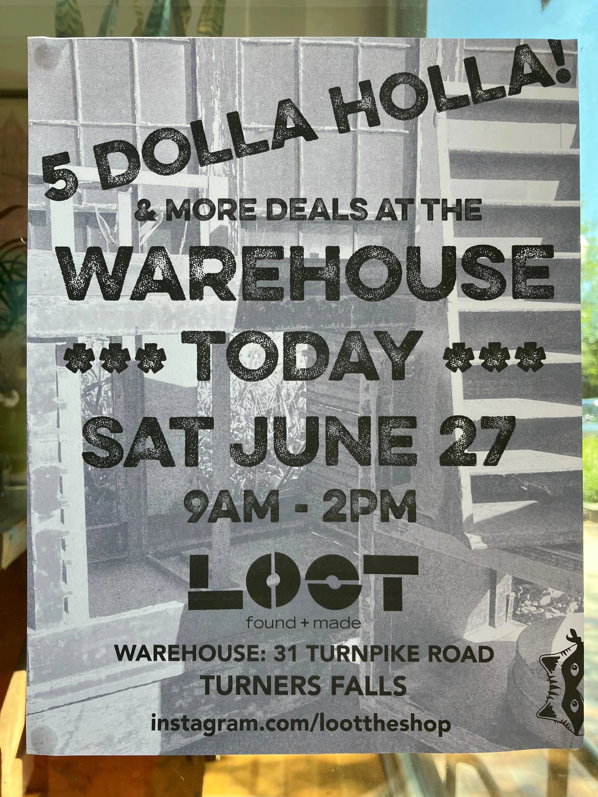 get some great deals today until 2pm! 5 DOLLA HOLLA at the back of the tent! grab the things you missed last weekend! check out our stories for more details 😎
