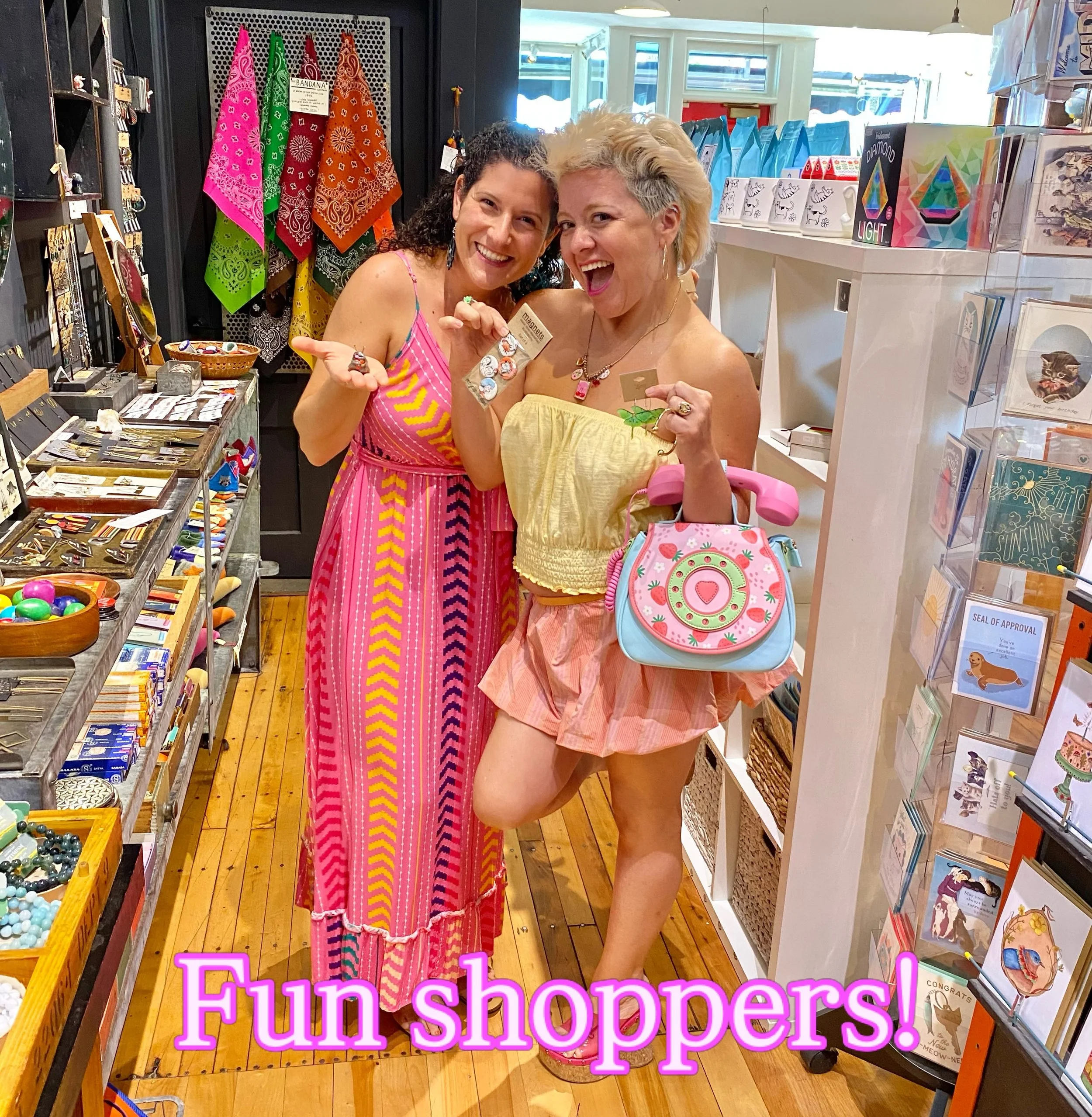 We love seeing besties get lost in a good time at the store! These two brought the fun vibes and the FASHION!
P.S. her bag is an actual working phone🤩
Thanks Ladies!
Xxoo
#friendswhoshop #funwhileshopping #loottheshop #turnersfallsma #phonebag 
🌷🌸