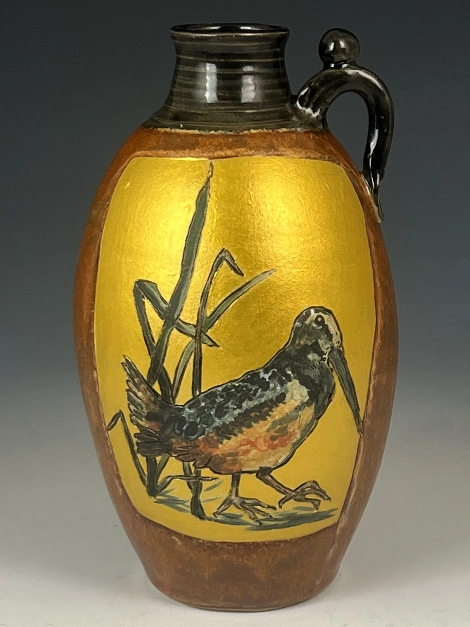Woodcock Gilded Bottle in Rich Brown