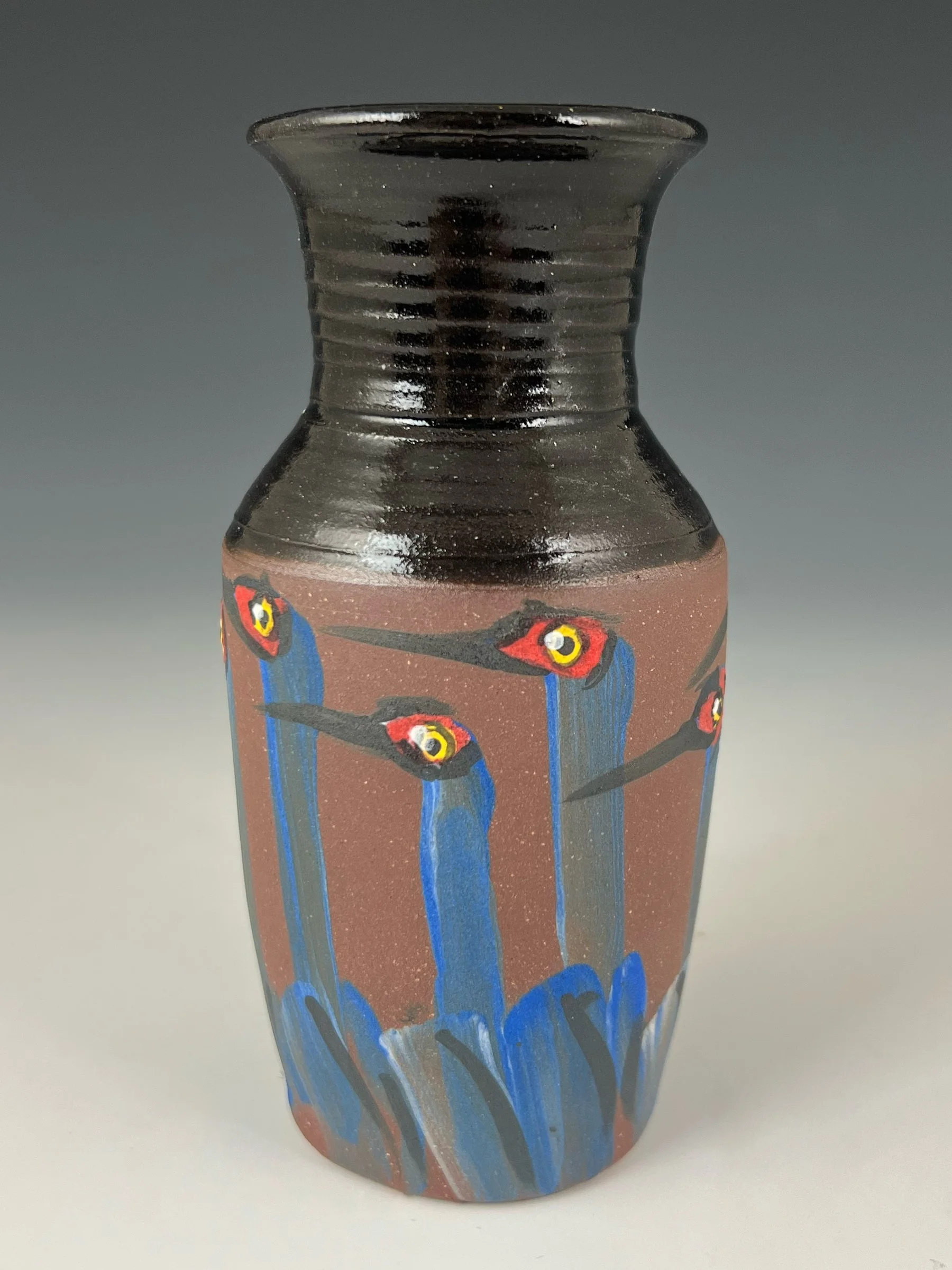 Sumi Vase Blue Cranes Main.jpg