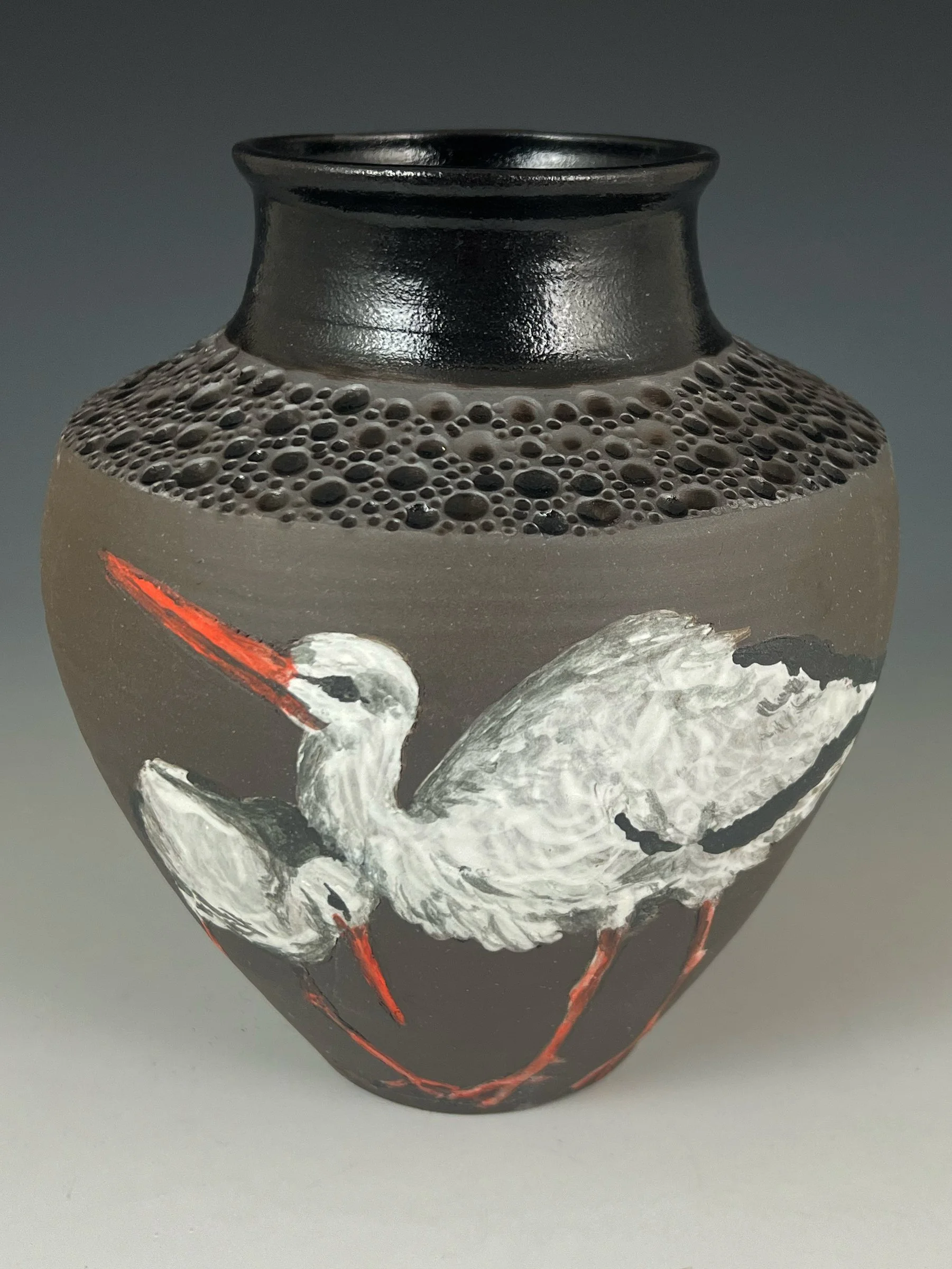 European Storks Vase
