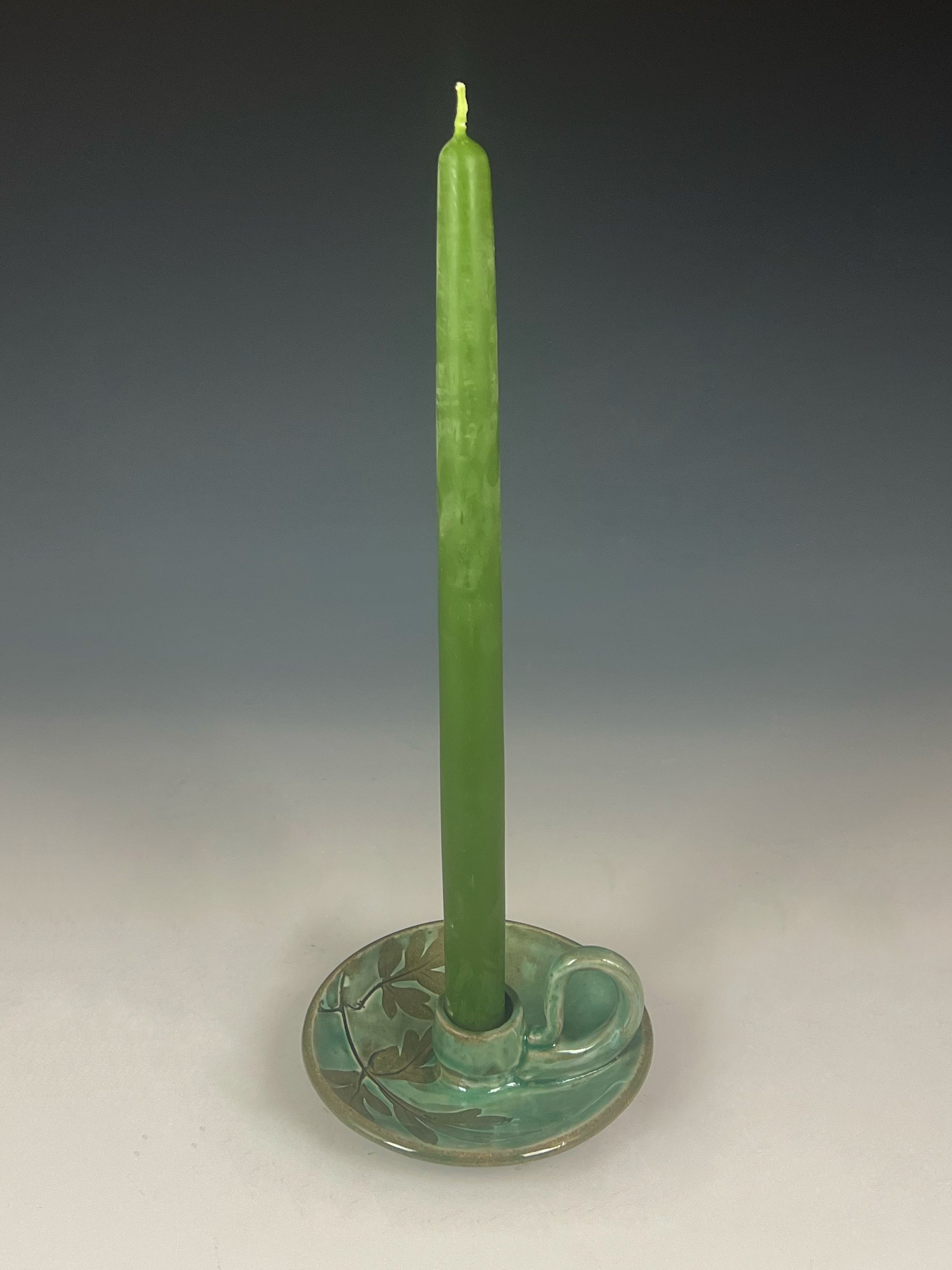 Chamber candle holder green w candle.jpg