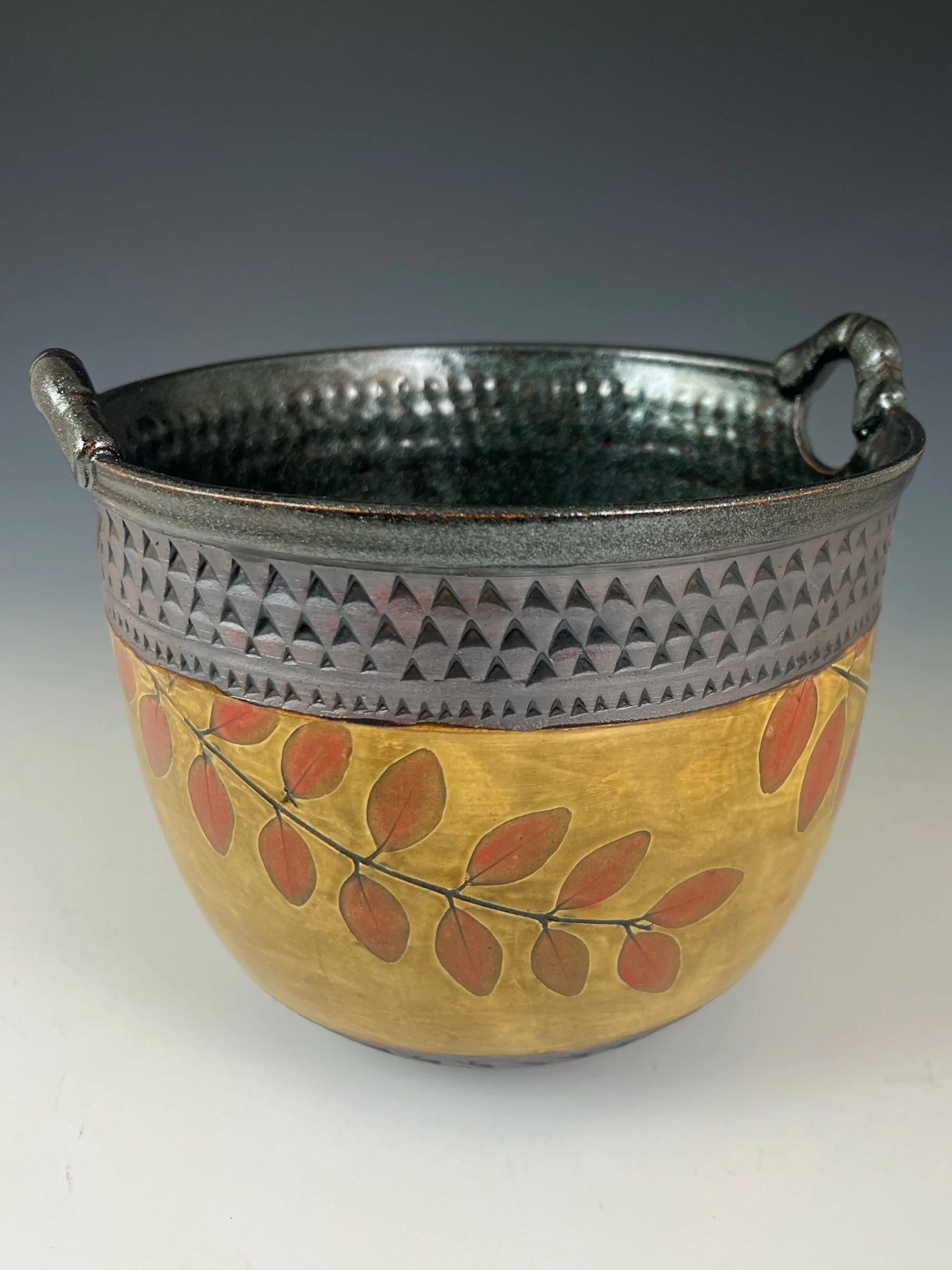 Big Tall Bowl in Bittersweet with Cosmic Tea Dust Trim and Interior