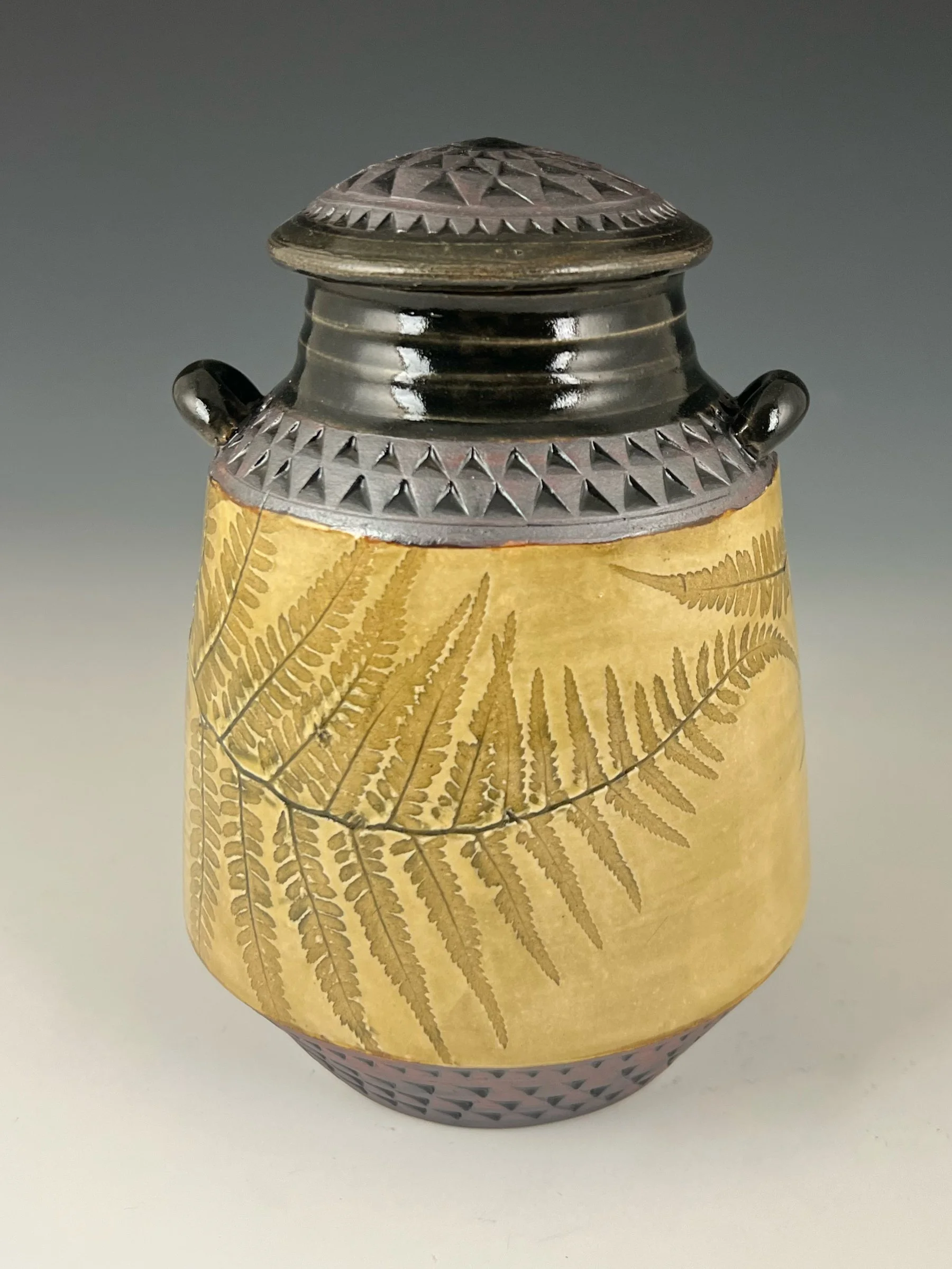 Lidded Amber Fern Jar.jpg