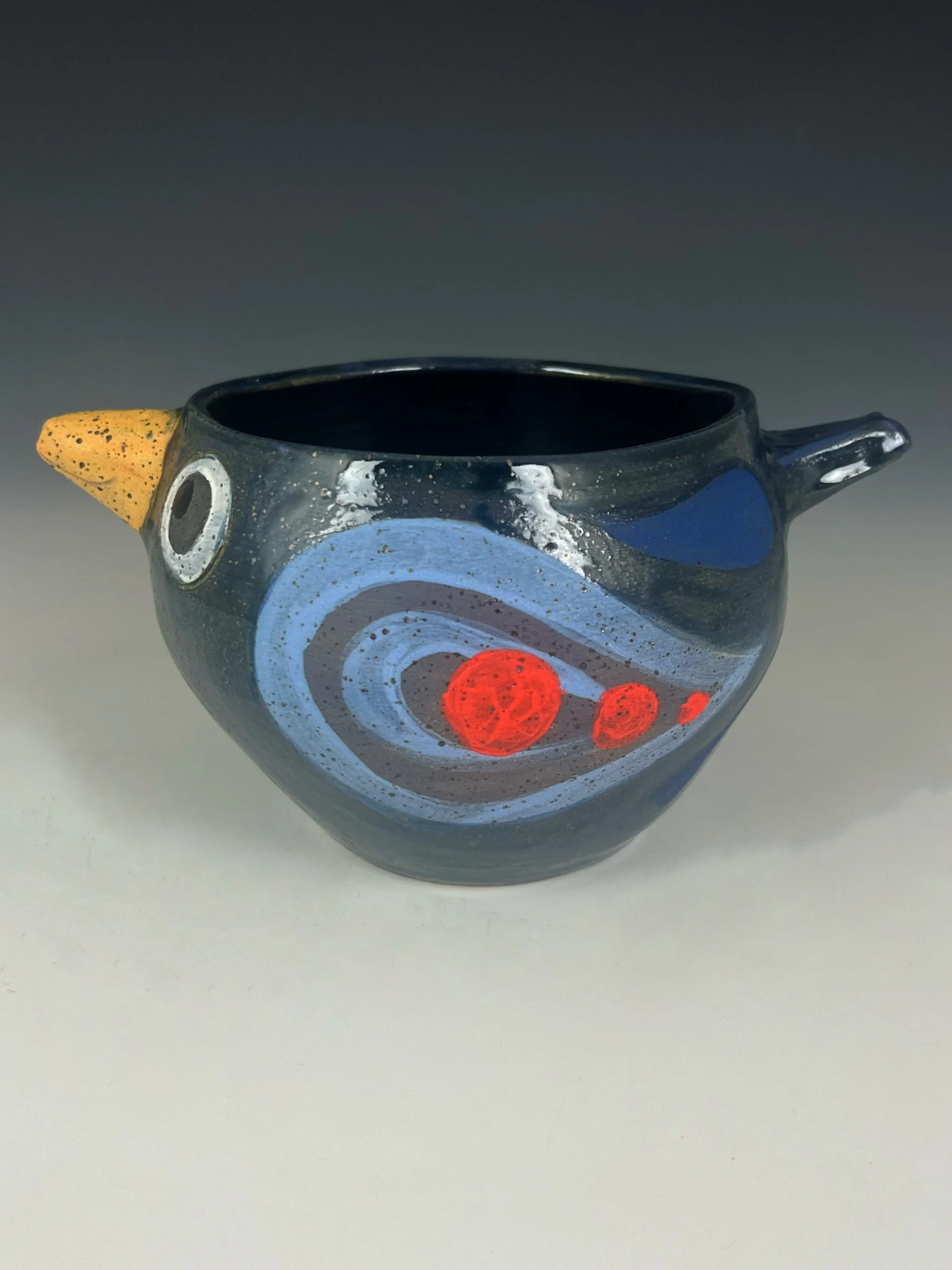 Danish Modern Blue Bird Bowl