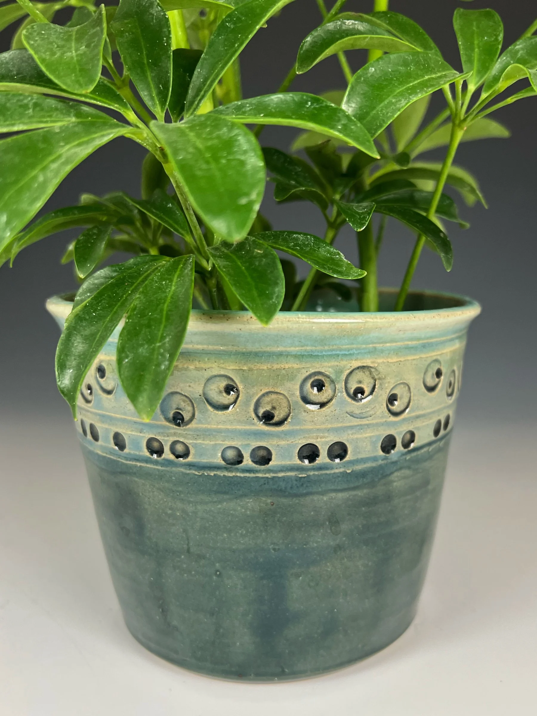 Bubble Cache Pot in Deep Blue