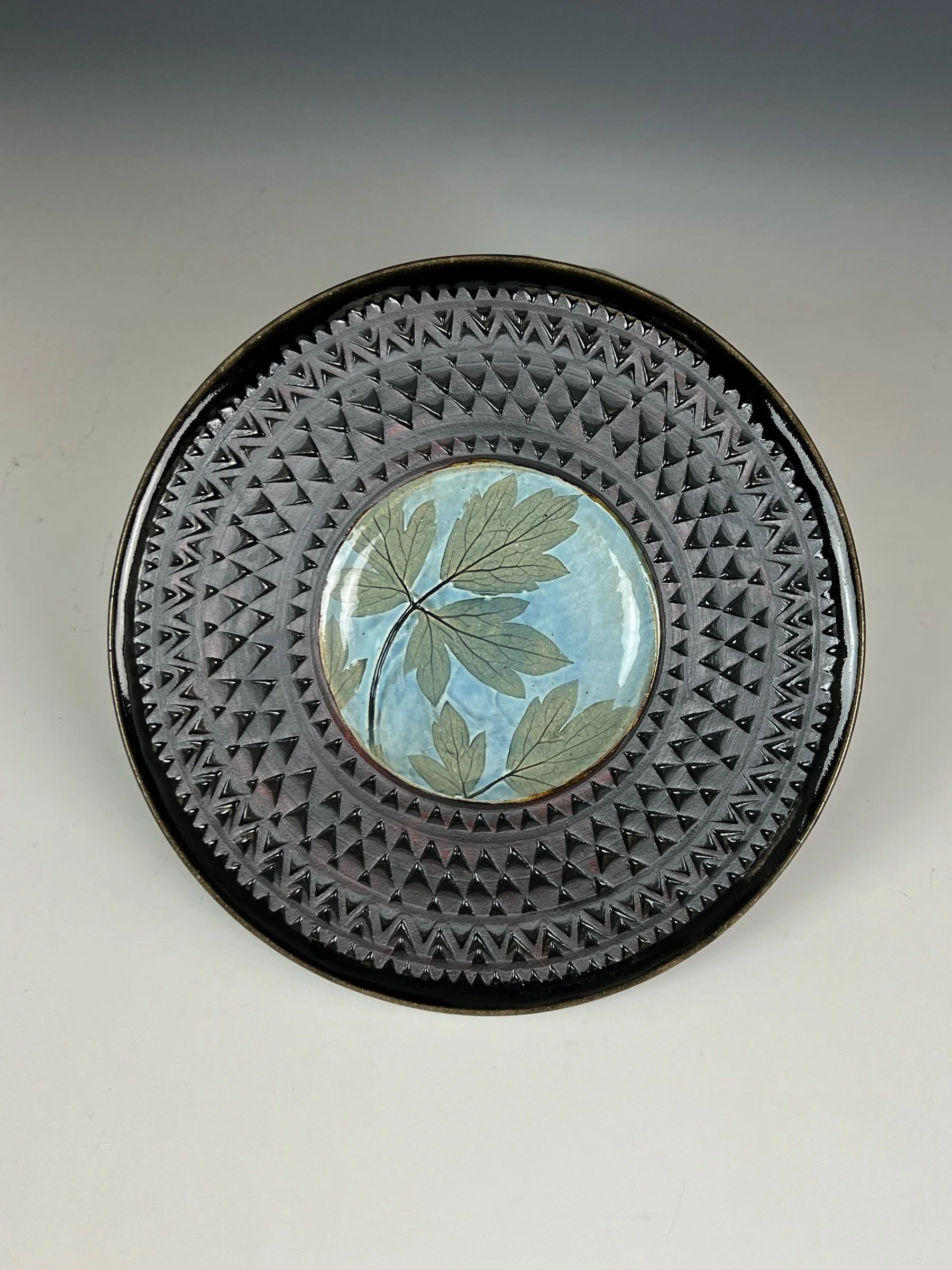 Bleeding Heart Small Cameo Bowl in Cornflower Blue