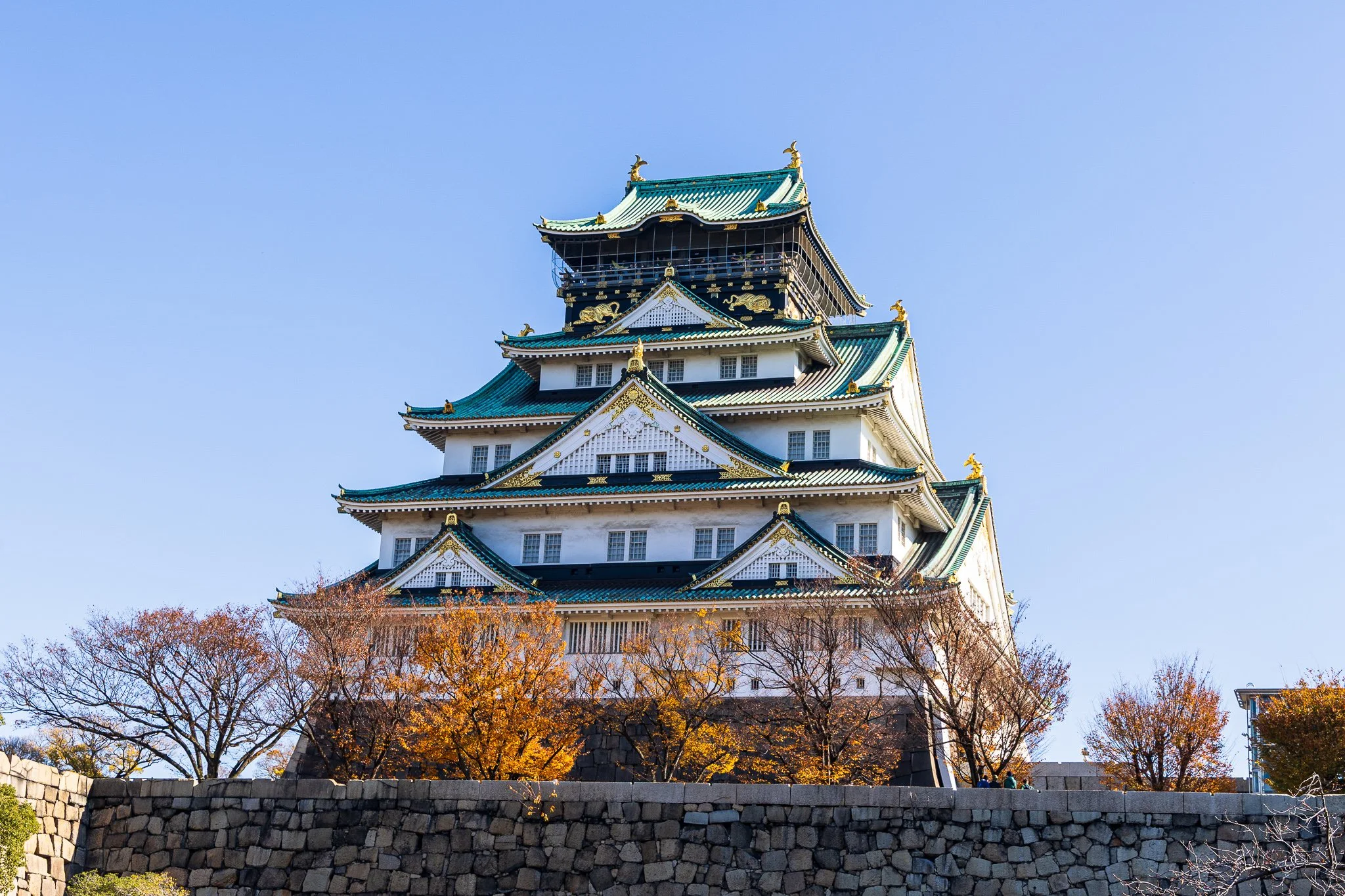 Osaka Castle from Nishinomaru Garden