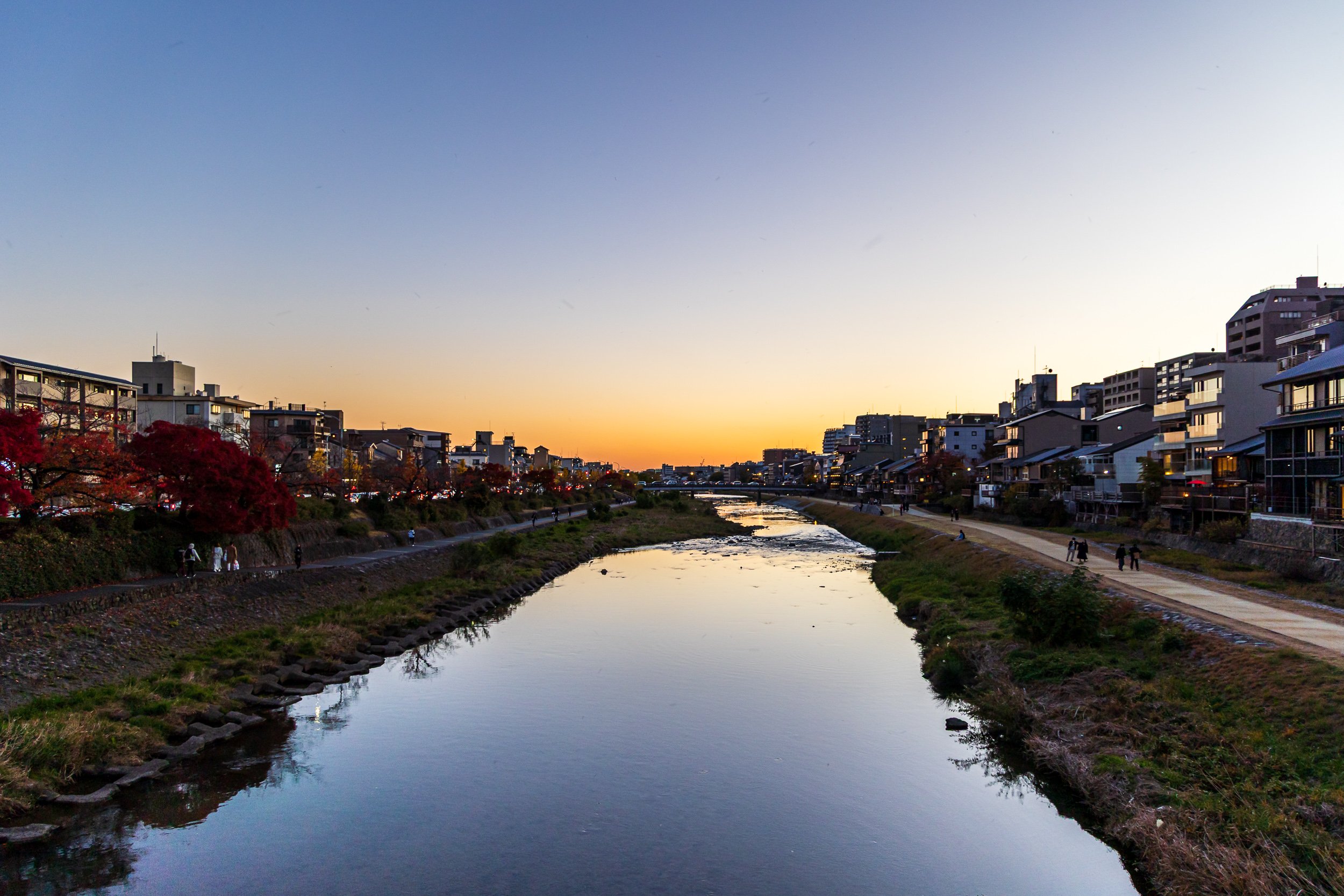 Sunset over Kamo River