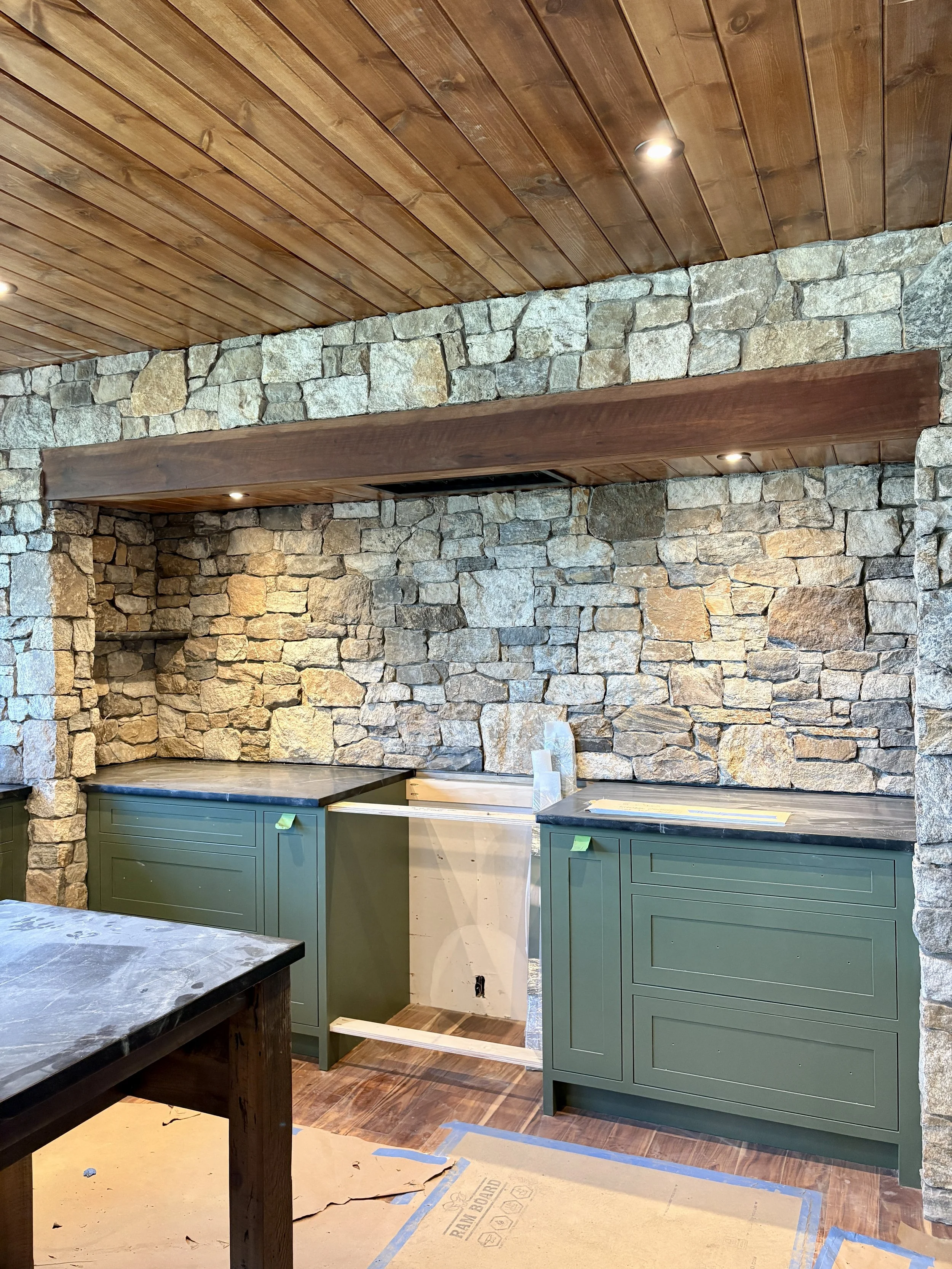 Walnut Kitchen Beam Wrap
