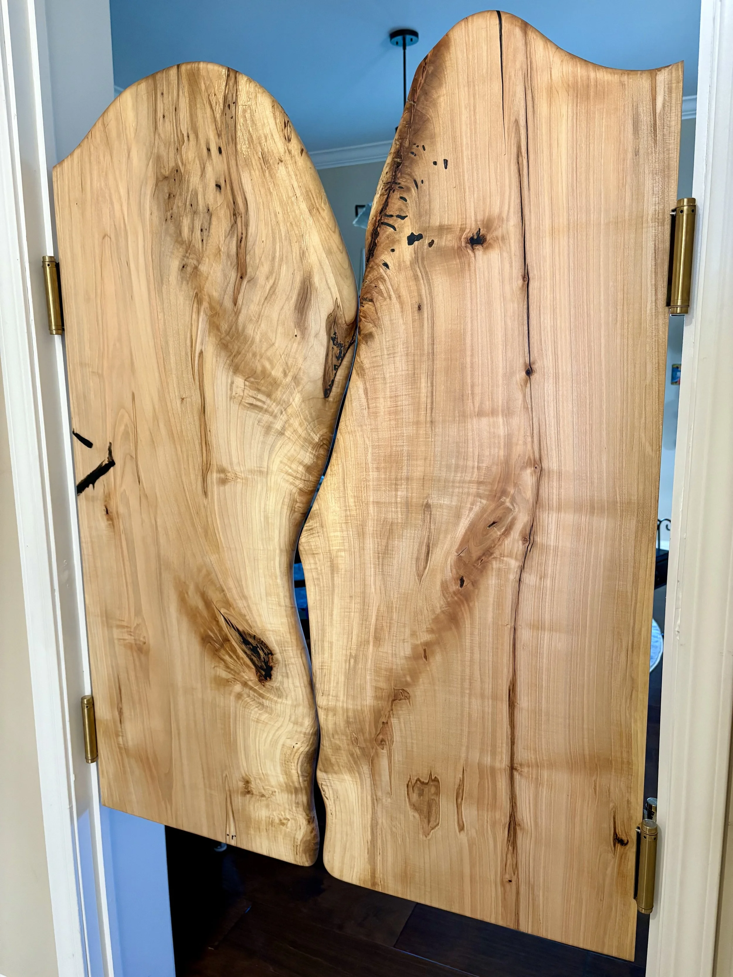 Maple Live Edge Swinging Doors