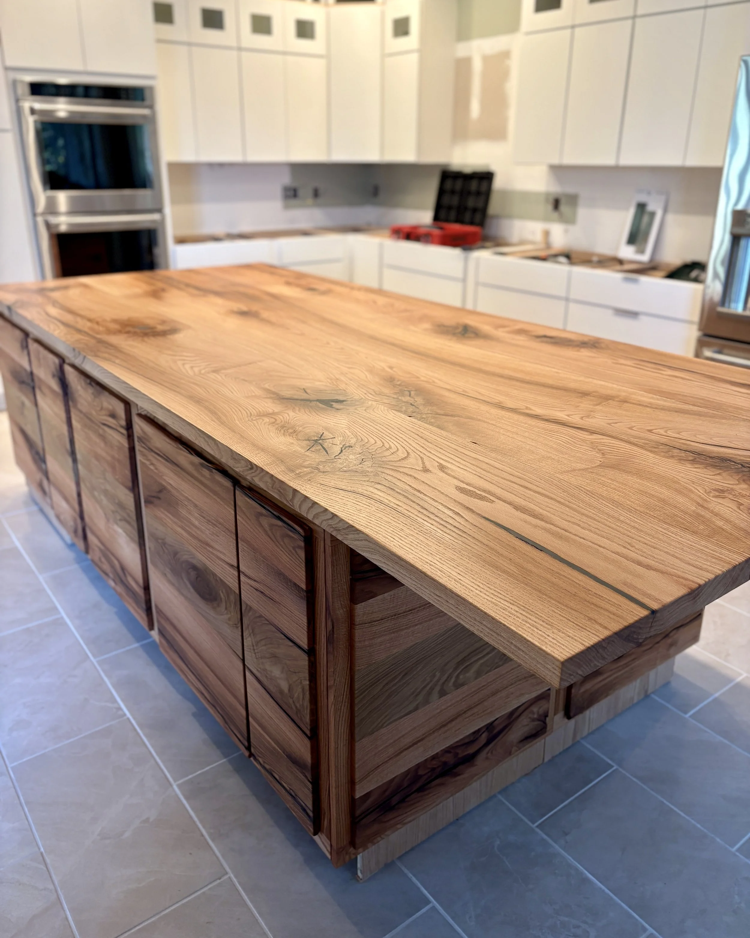 Custom Oak Kitchen Island