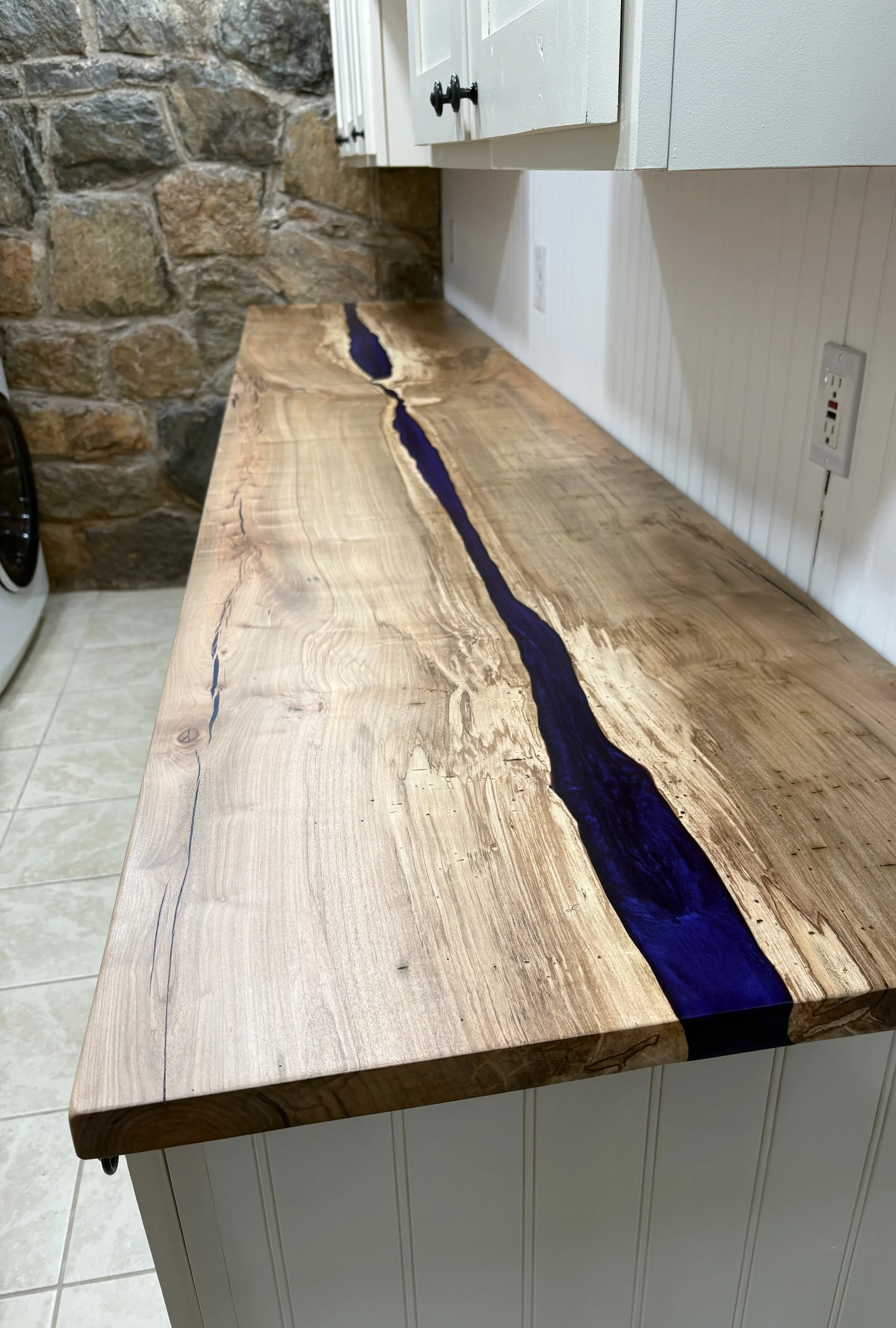 Maple and epoxy countertop