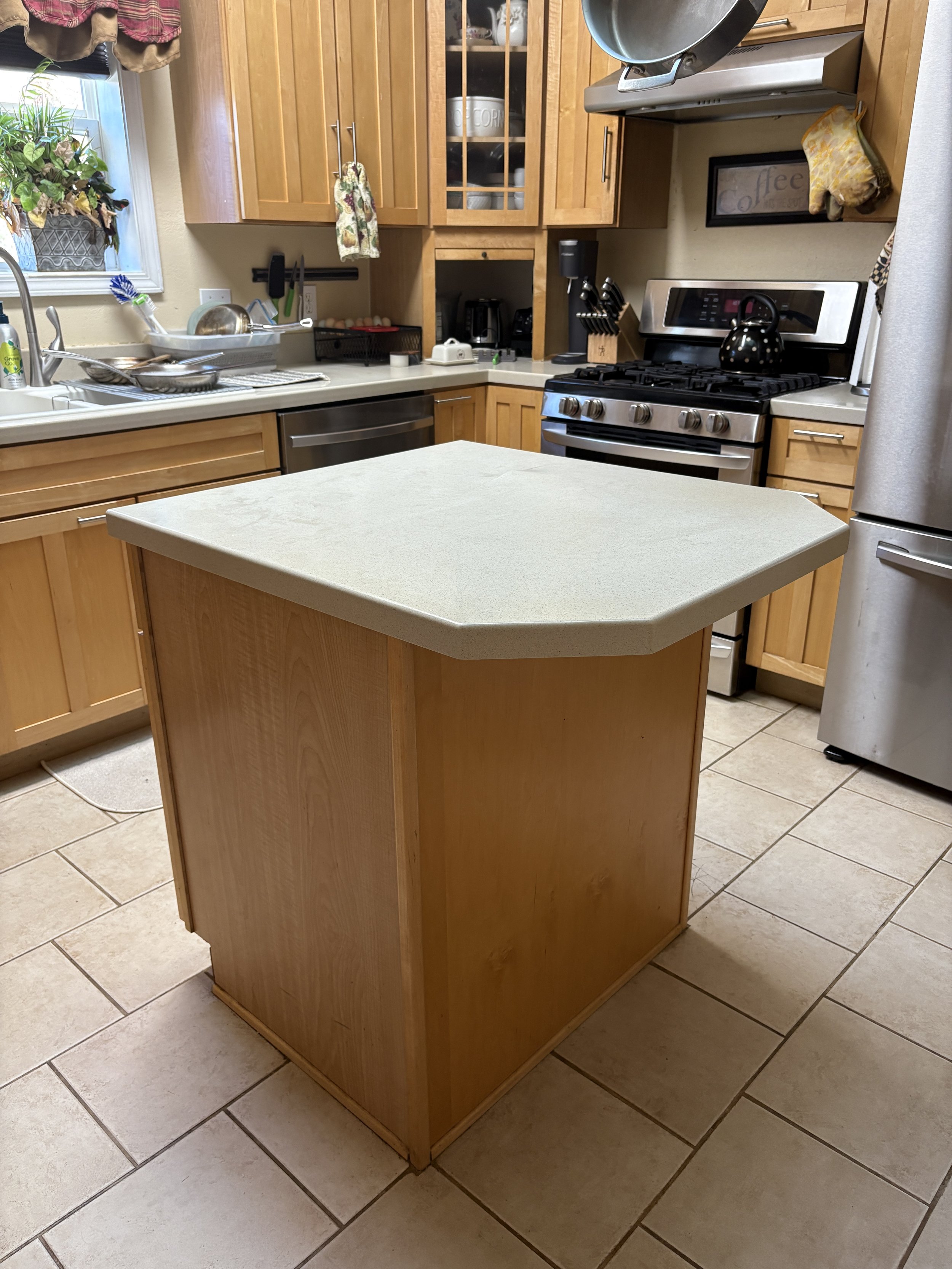 Before of kitchen island