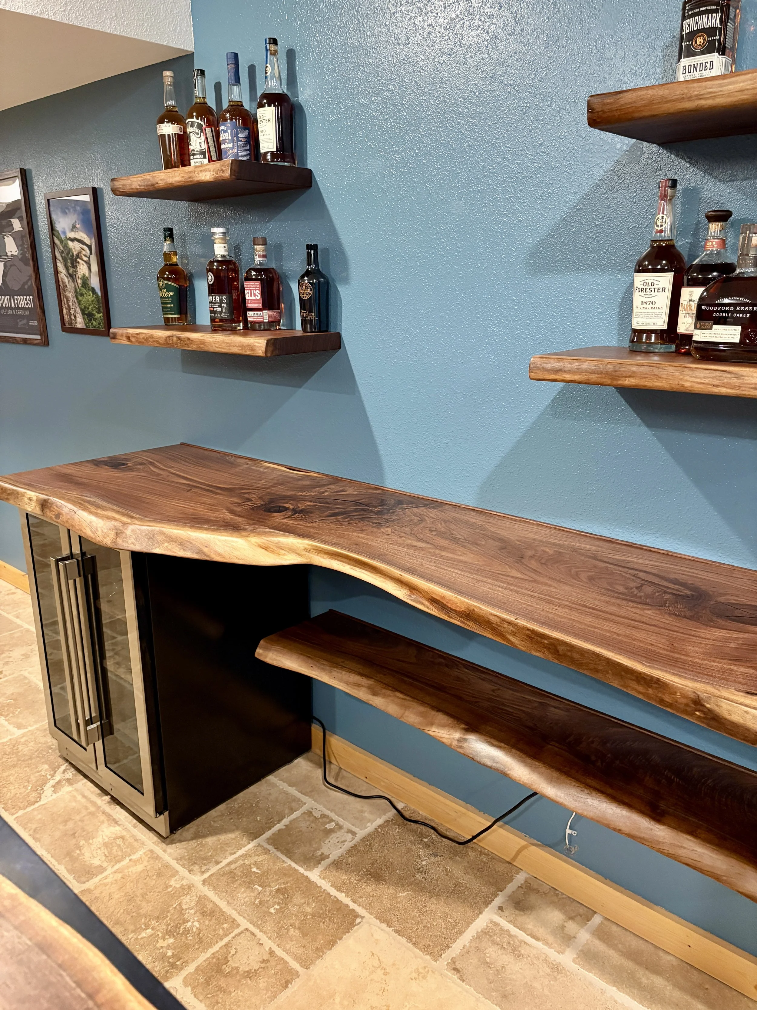 Floating Walnut Bar
