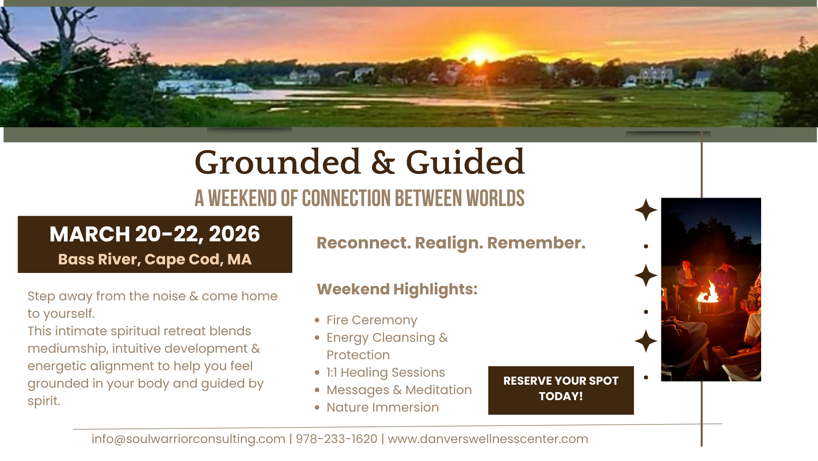 Grounded &amp; Guided Retreat: Rediscover Your Inner Peace on Cape Cod This March
