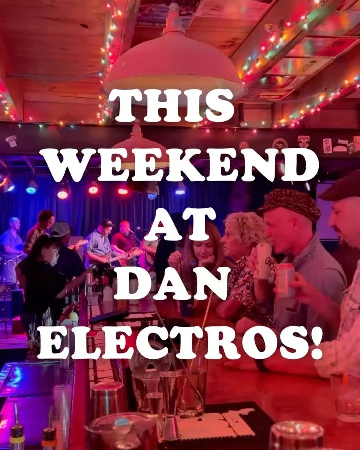 BIG BIG HOLIDAY WEEKEND HERE AT DAN ELECTROS!!!
🍾🪩🥳🎇
Friday: 🧨 @thebrokenspokes + @theoliverpenn
Saturday: (Matinee Show) @hamiltonloomis remembers Prince
(Night Show) @splicerecordstx Anniversary Party w/ @diskocowboy + @discoexpressions + @