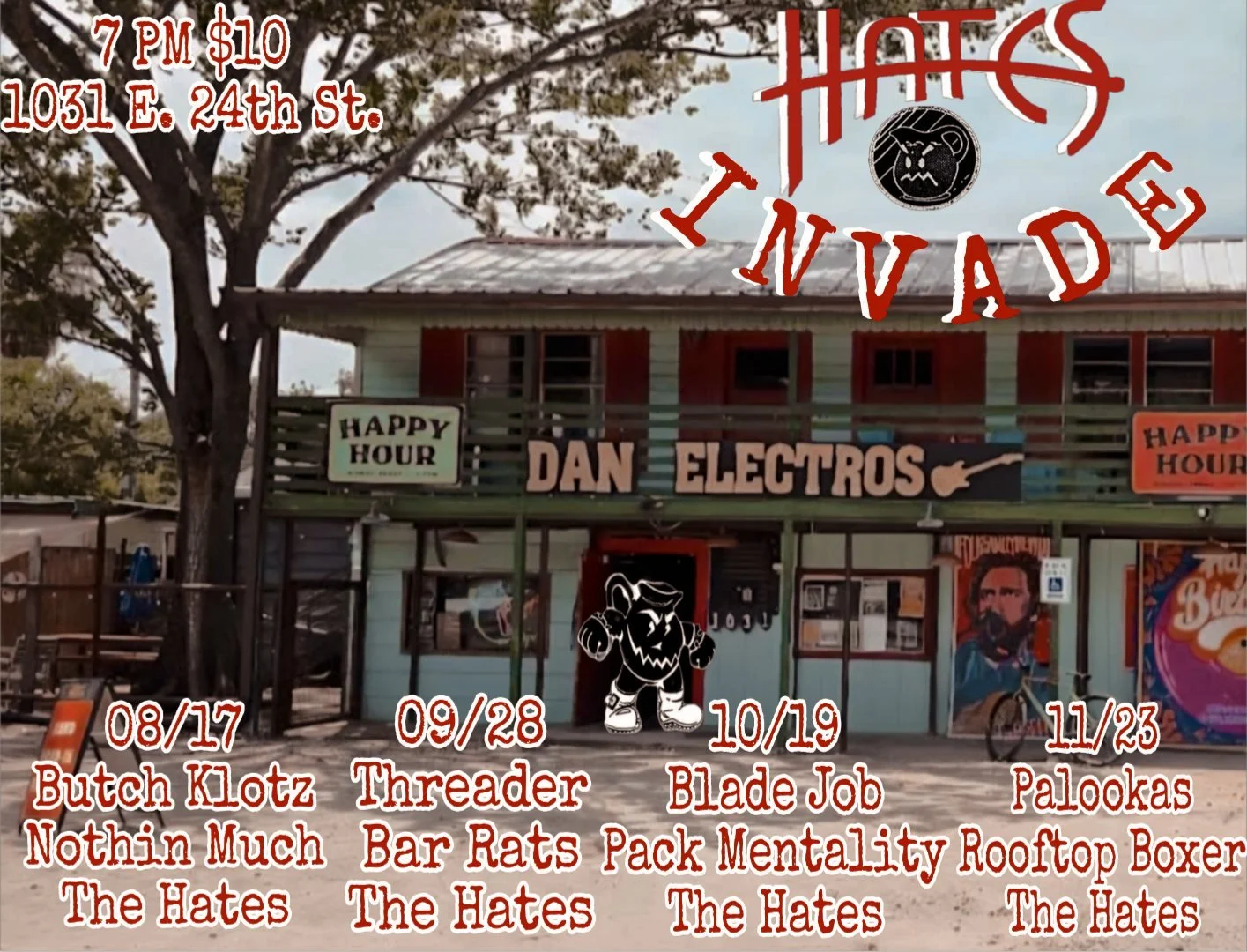 The Hates Invade Dan Electros + Threader + Bar Rats