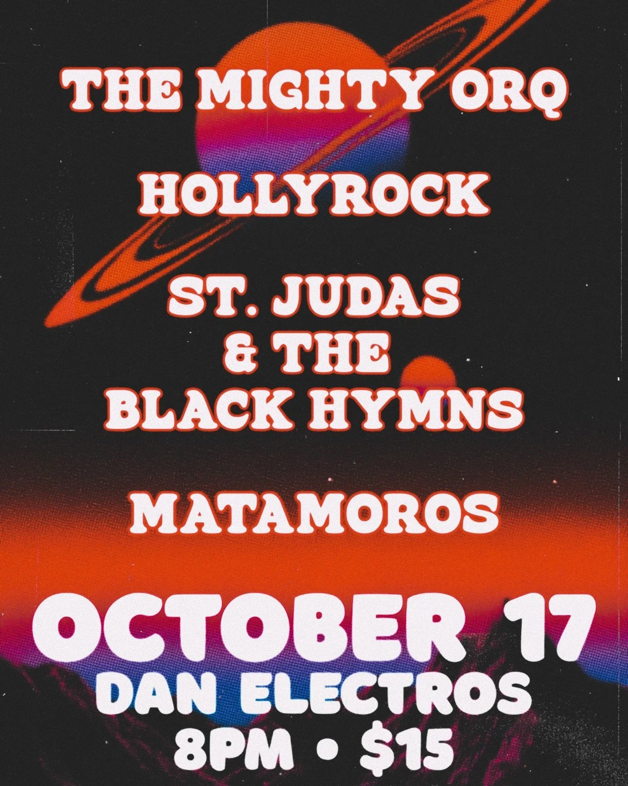 🚨ATTENTION🚨
October 17
A Wonky Tonky Blues Rock Exposition 💣
@hollyrock_official 
@themightyorq 
@stjudashtx 
@matamoros_tx 

ONLY AT DAN ELECTROS!
Buy your tickets today! 
https://www.stubwire.com/e/36827/awonkytonkinbluesrockexplosionftthemighty