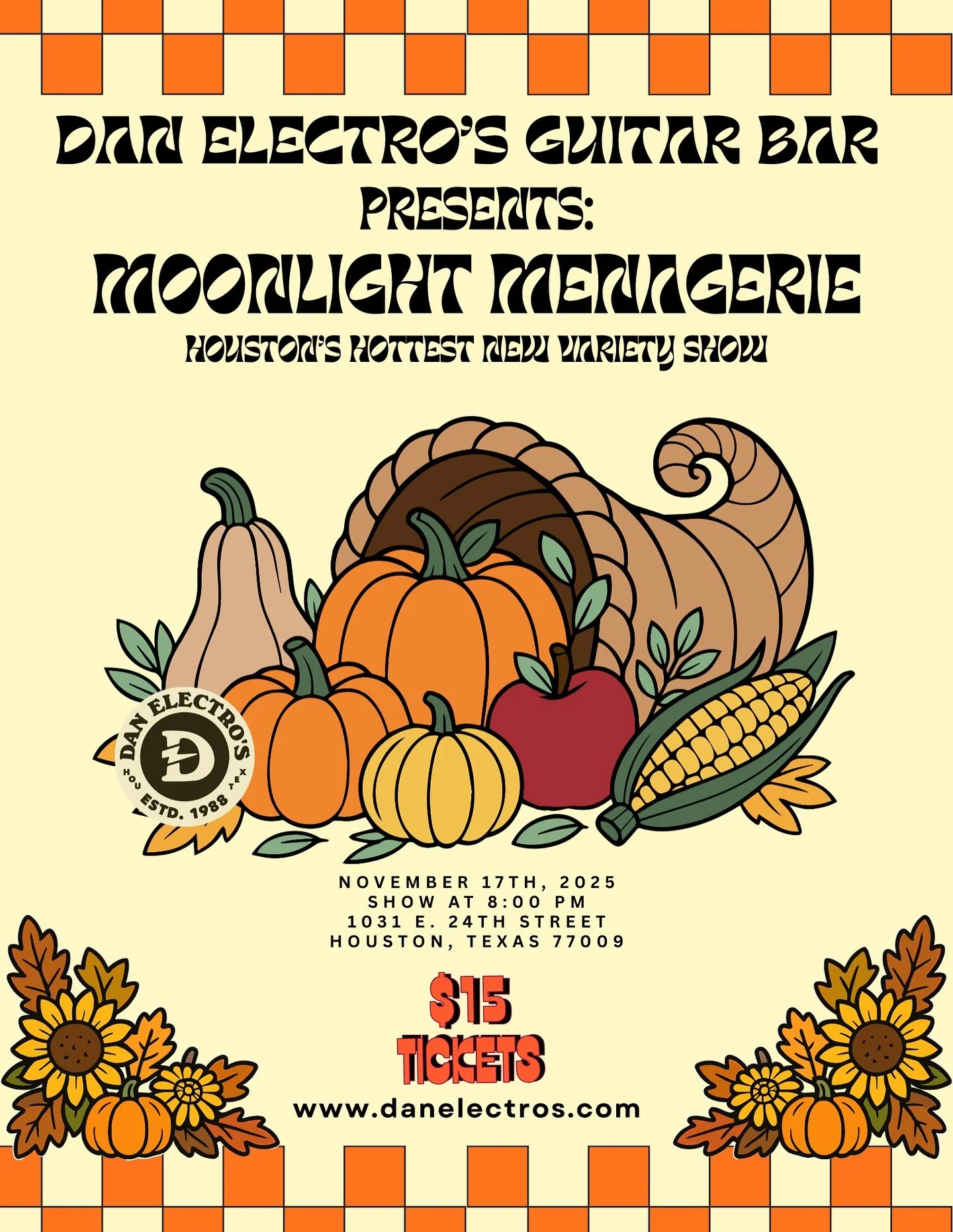 BIG MONDAY STUFF HAPPENING TODAY!!
Come thru for Happy Hour 4-7pm
THEN, Moonlight Menagerie! 8pm-10pm
Burlesque and variety show!
THEN, Karaoke Night!! 🎤 10-??
Pull up tonight Htown!!