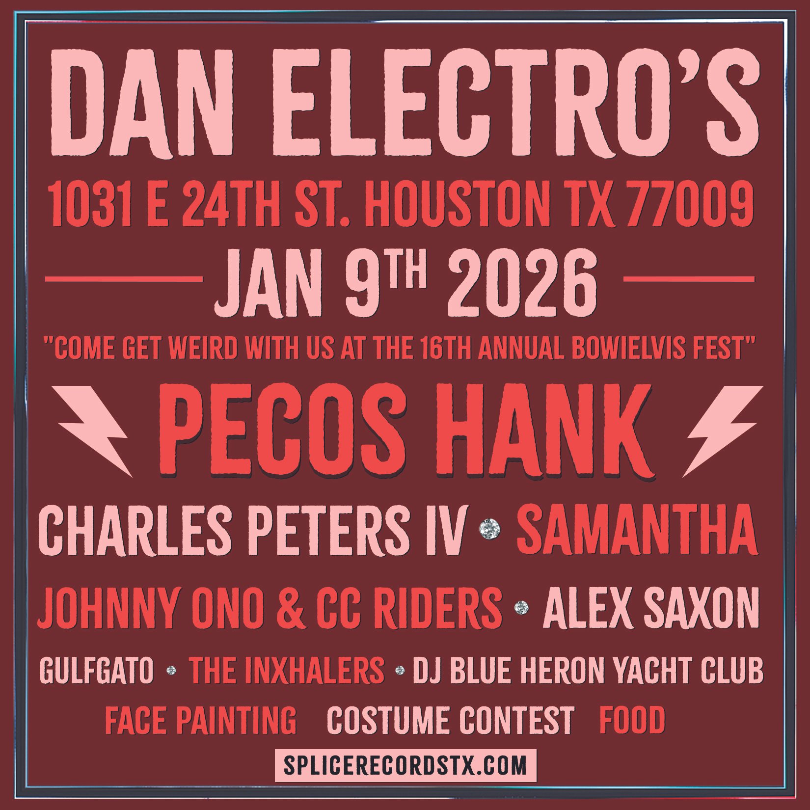 16th Annual BowiElvis Fest Sponsored By Saint Arnold Brewing Company &amp; Splice Records